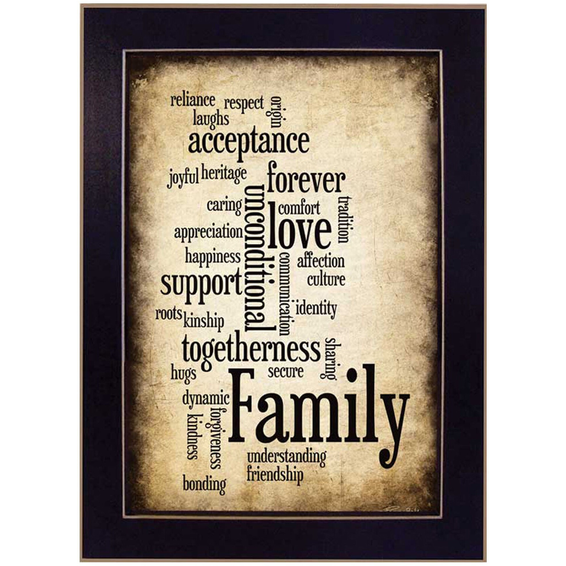 Family I Black Framed Print Wall Art