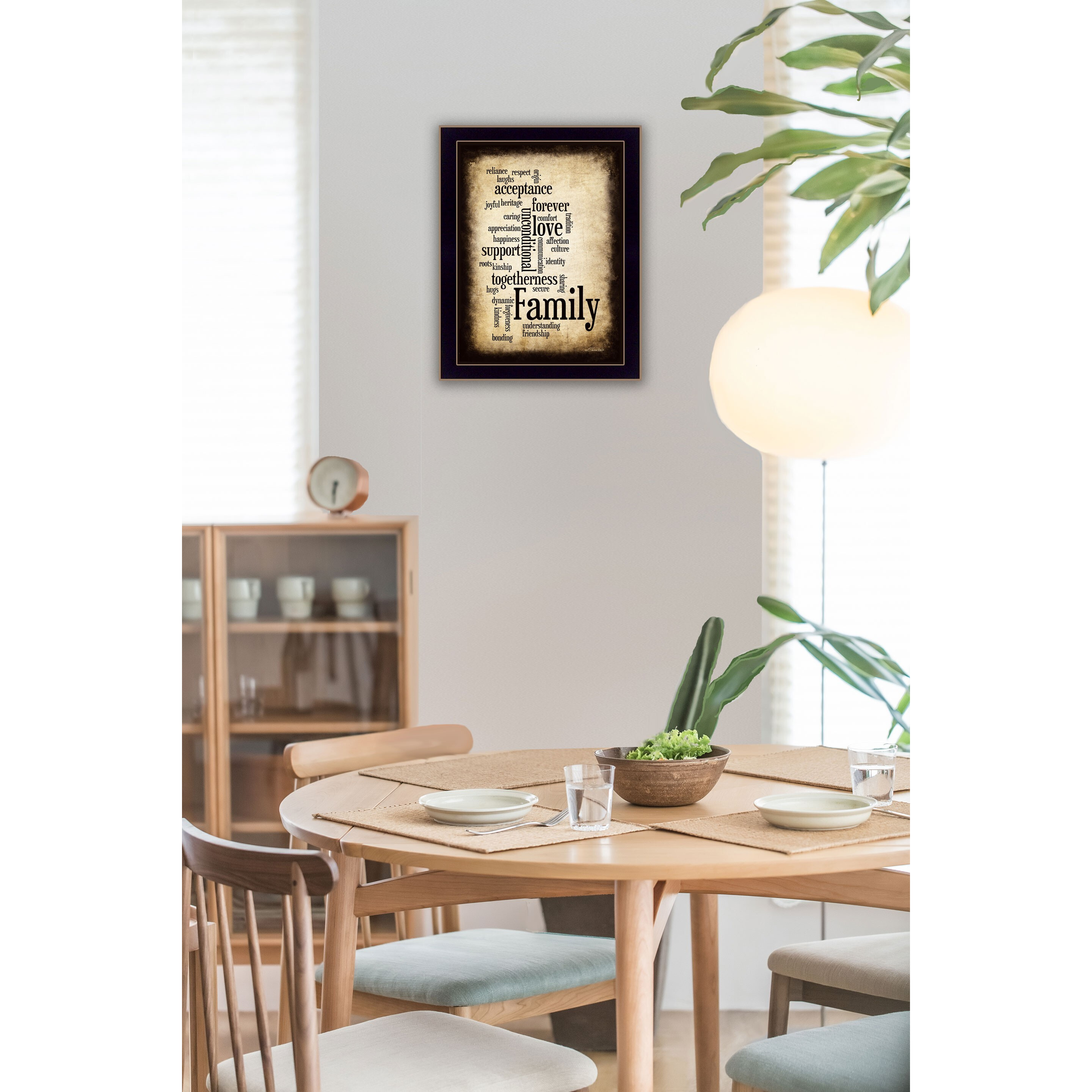 Family I Black Framed Print Wall Art