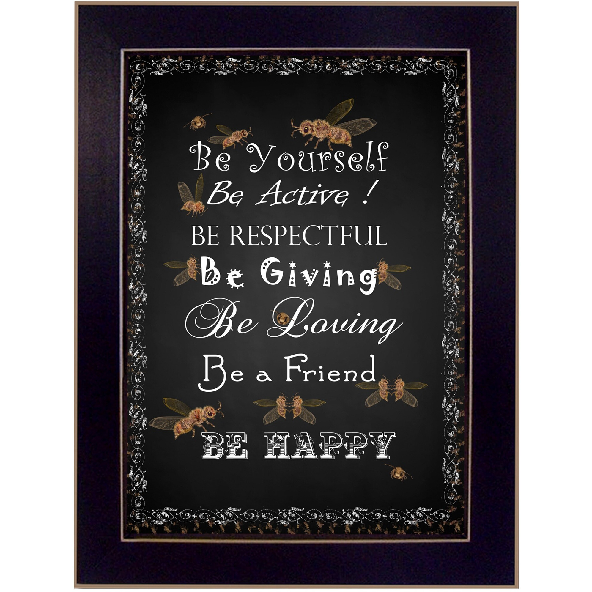 Be Yourself 1 Black Framed Print Wall Art