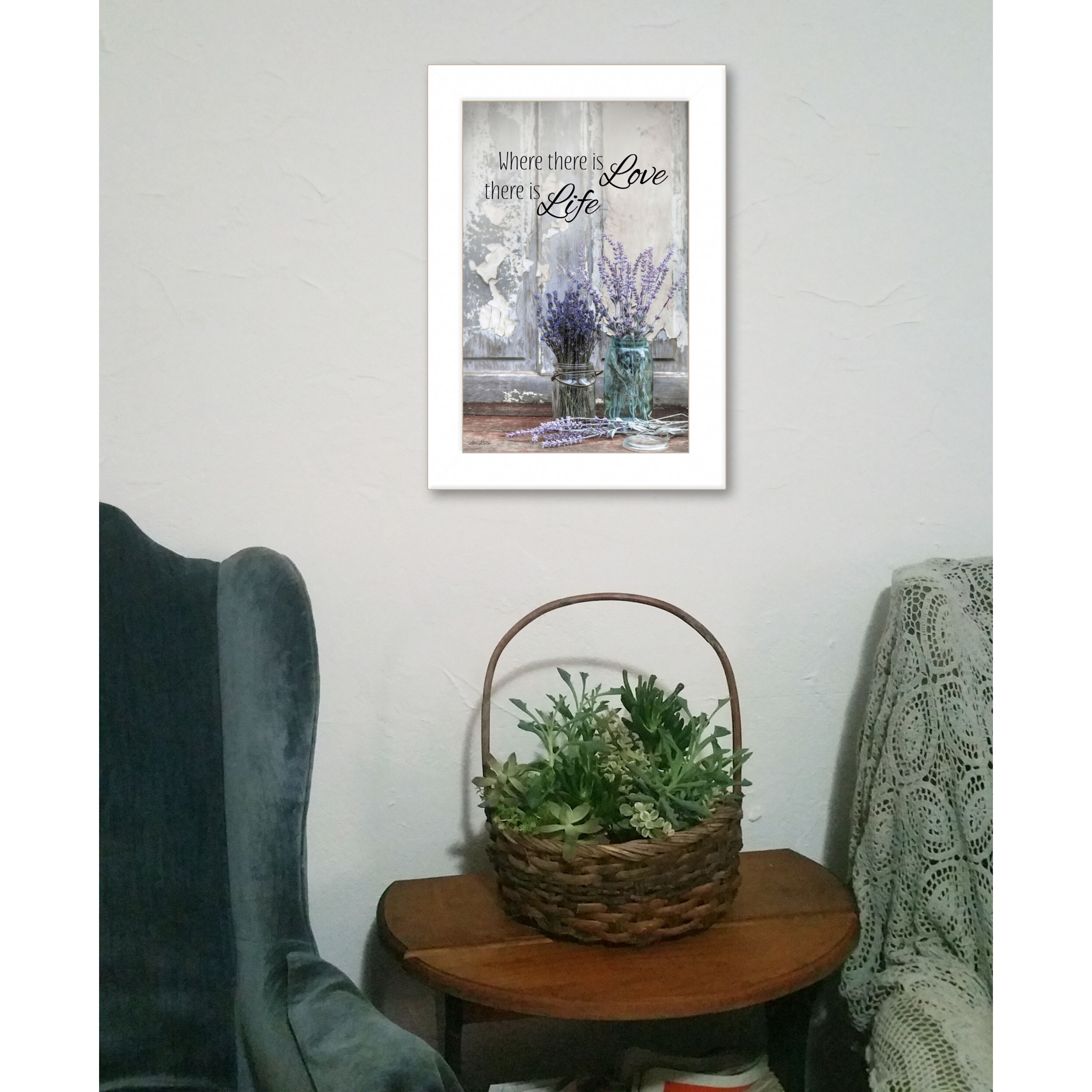 Where There Is Love 1 White Framed Print Wall Art