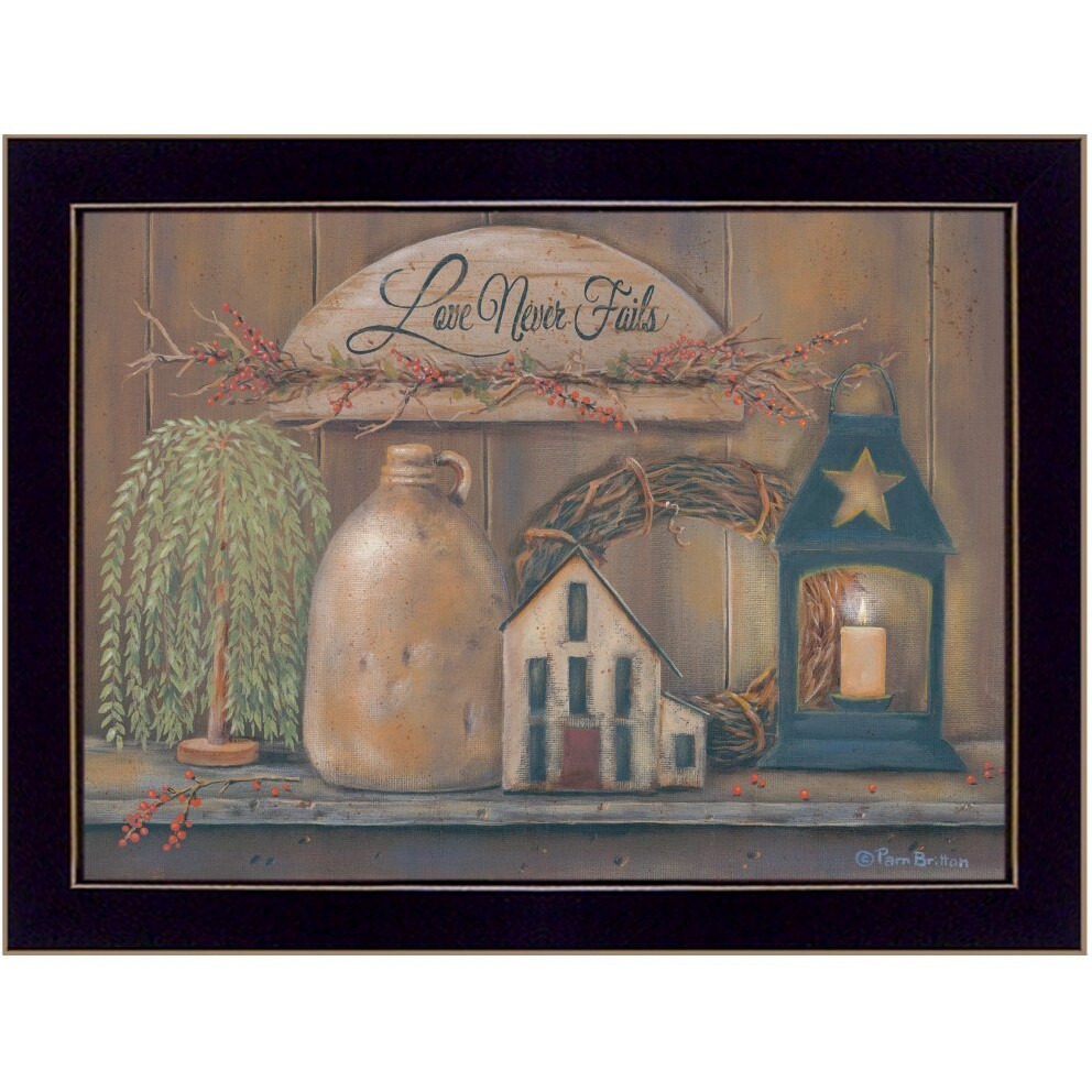 Love Never Fails 4 Black Framed Print Wall Art