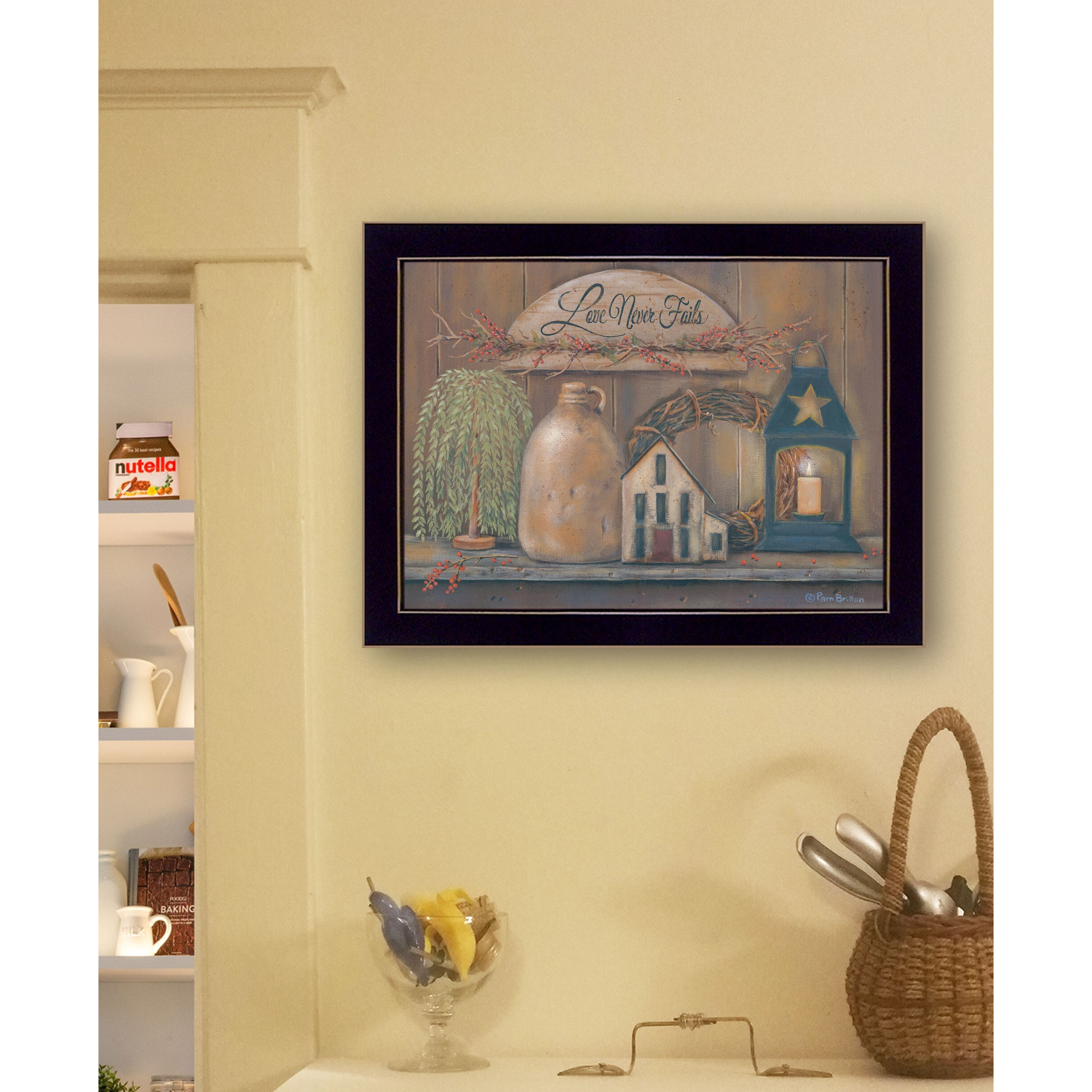Love Never Fails 4 Black Framed Print Wall Art