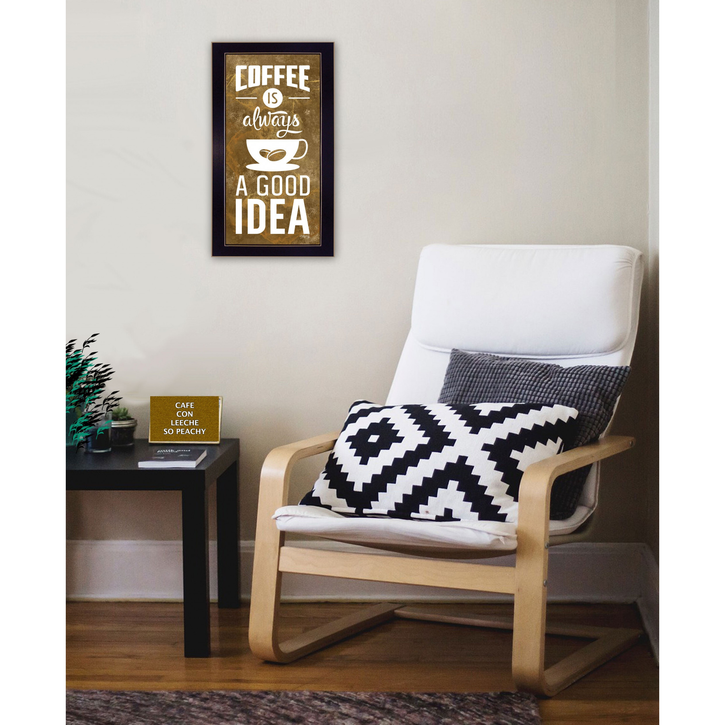 Coffee Is Always A Good Idea Black Framed Print Wall Art