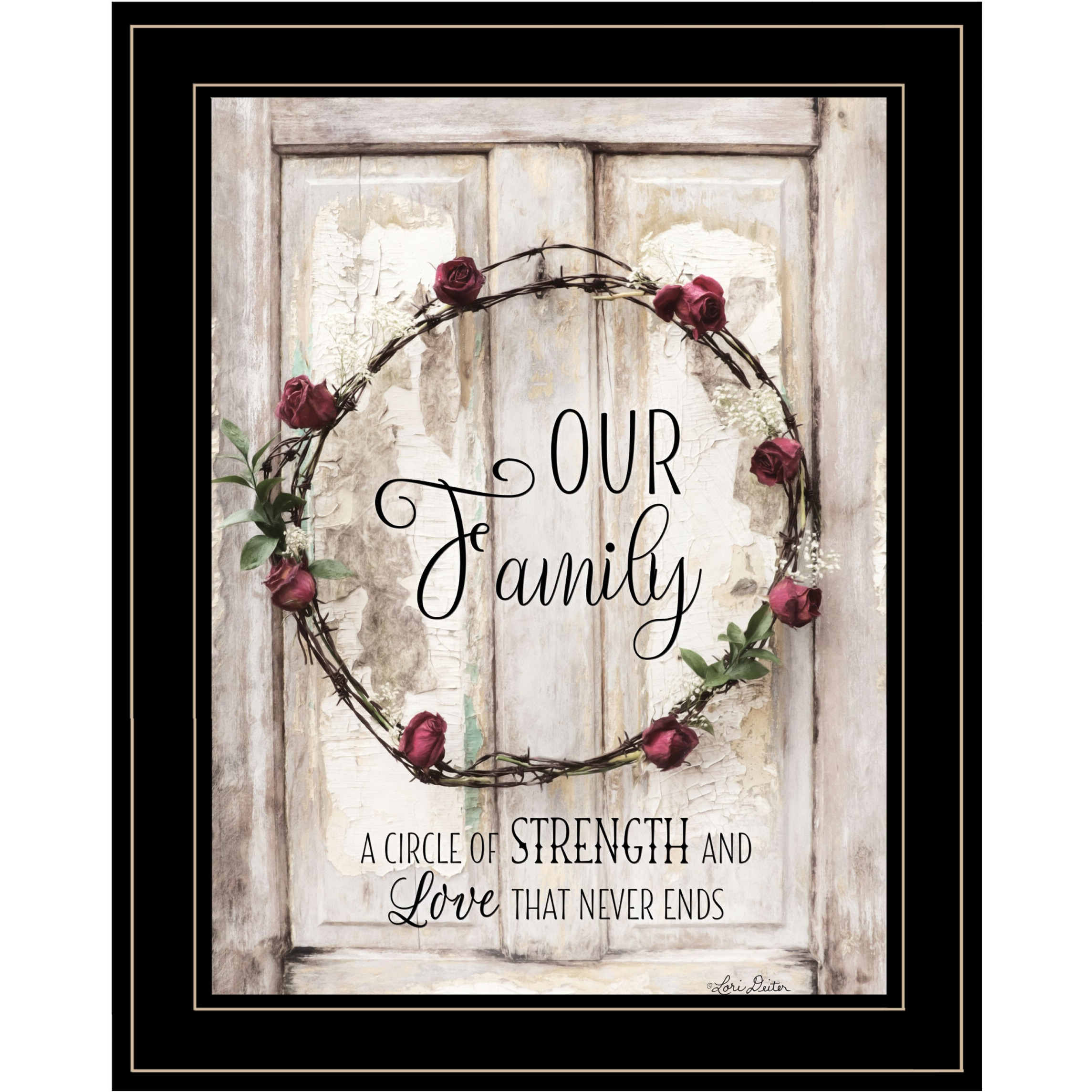 Our Family 2 Black Framed Print Wall Art