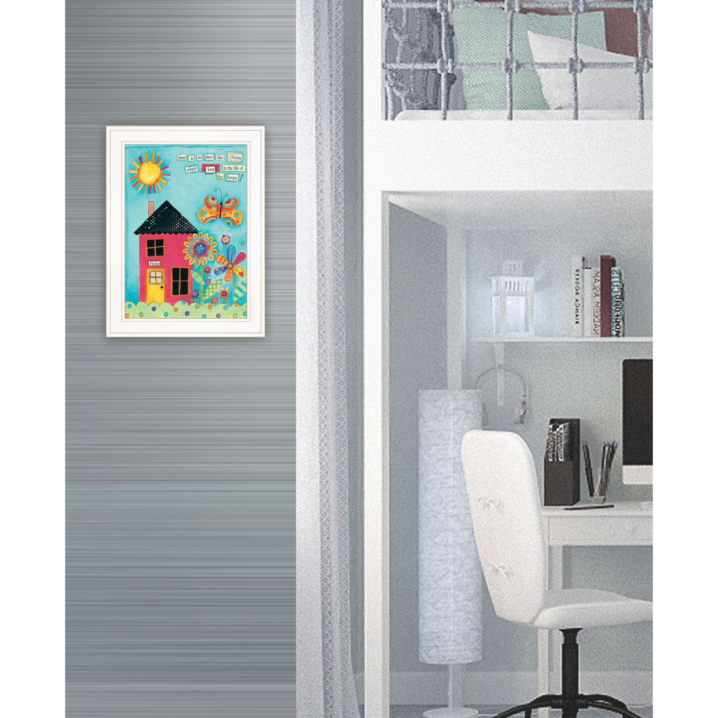 No Place Like Home 1 White Framed Print Wall Art