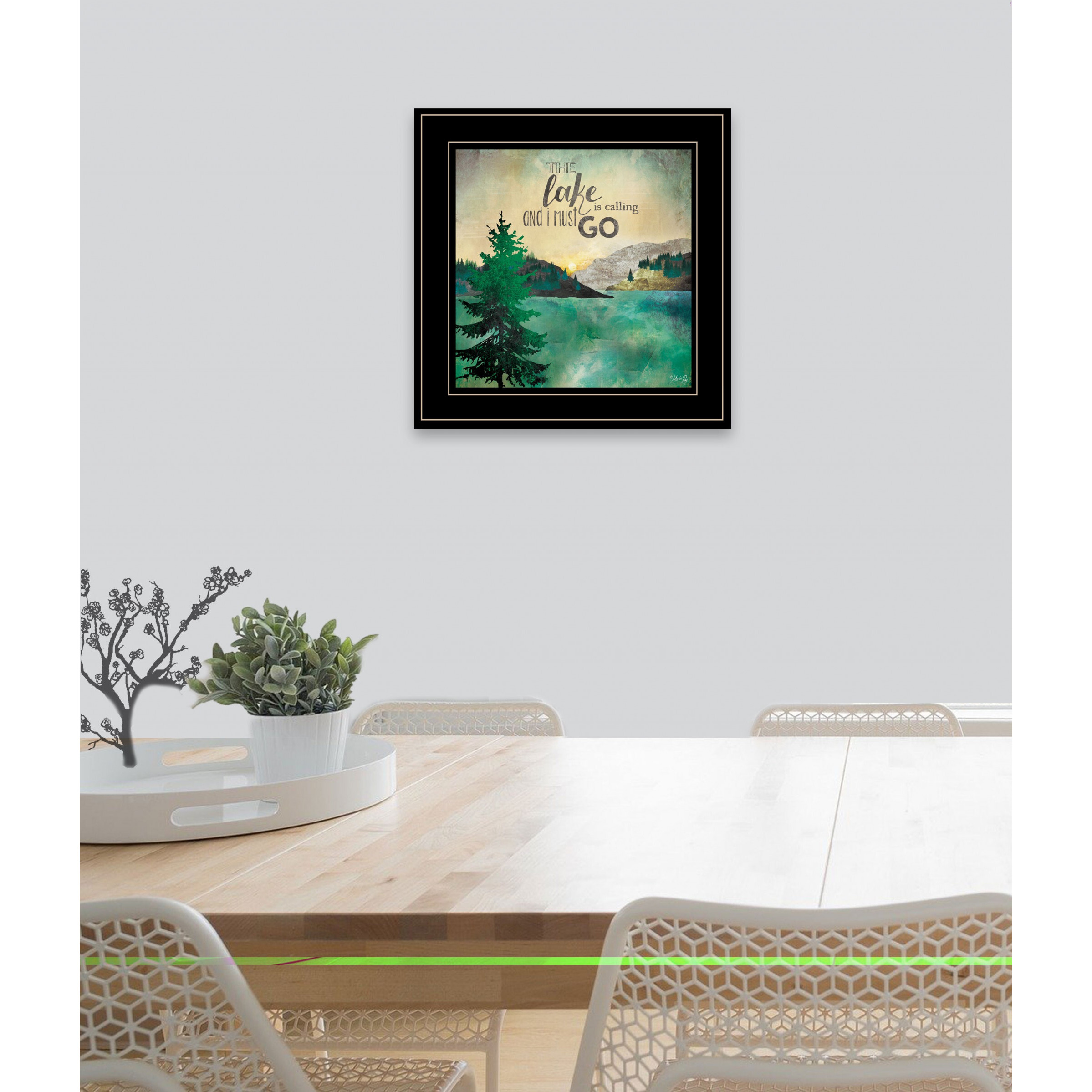 The Lake Is Calling 2 Black Framed Print Wall Art