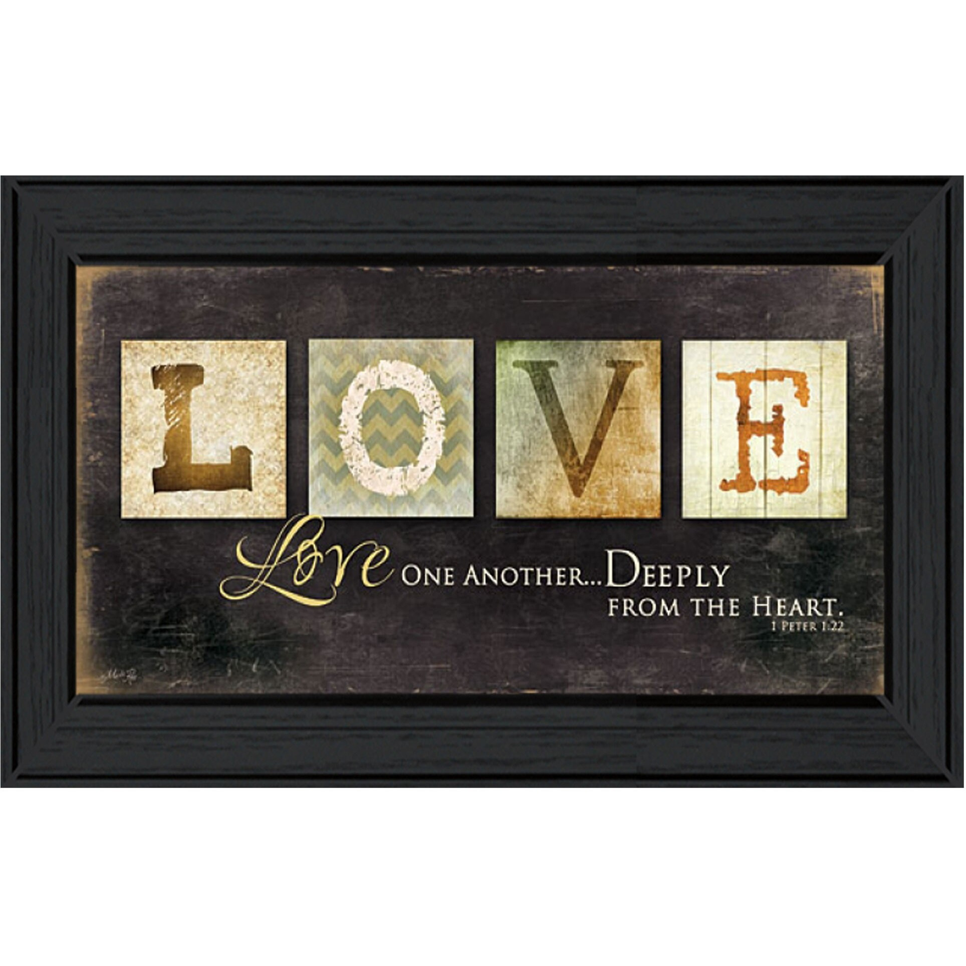 Love One Another 2 Black Framed Print Wall Art