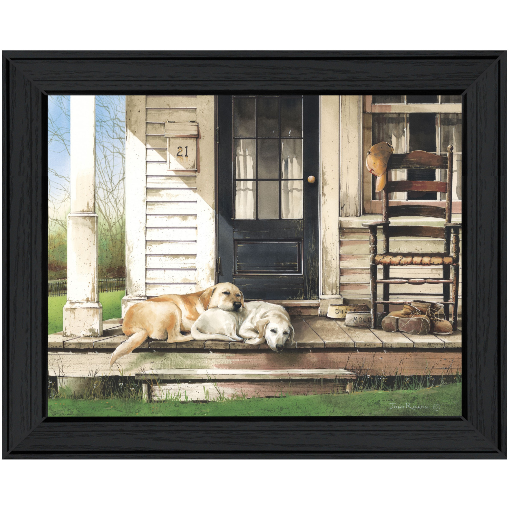 Chase And Molly Black Framed Print Wall Art