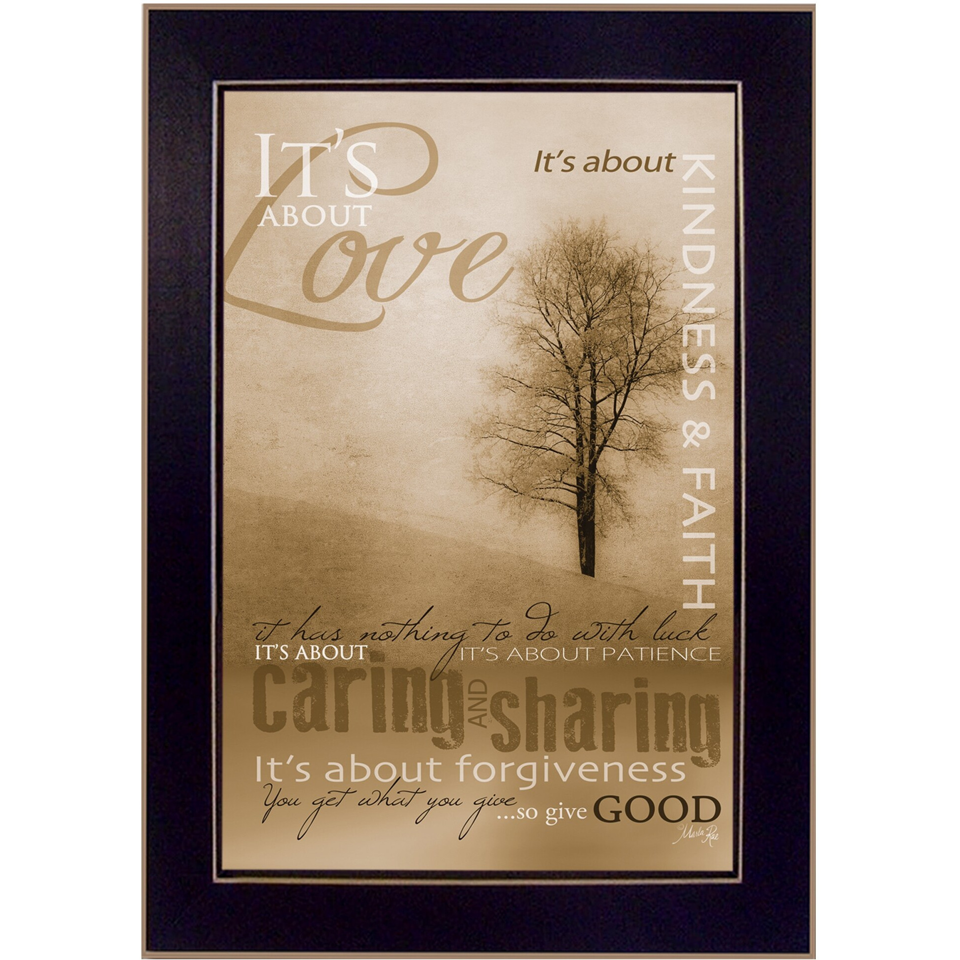 Its About Love 1 Black Framed Print Wall Art