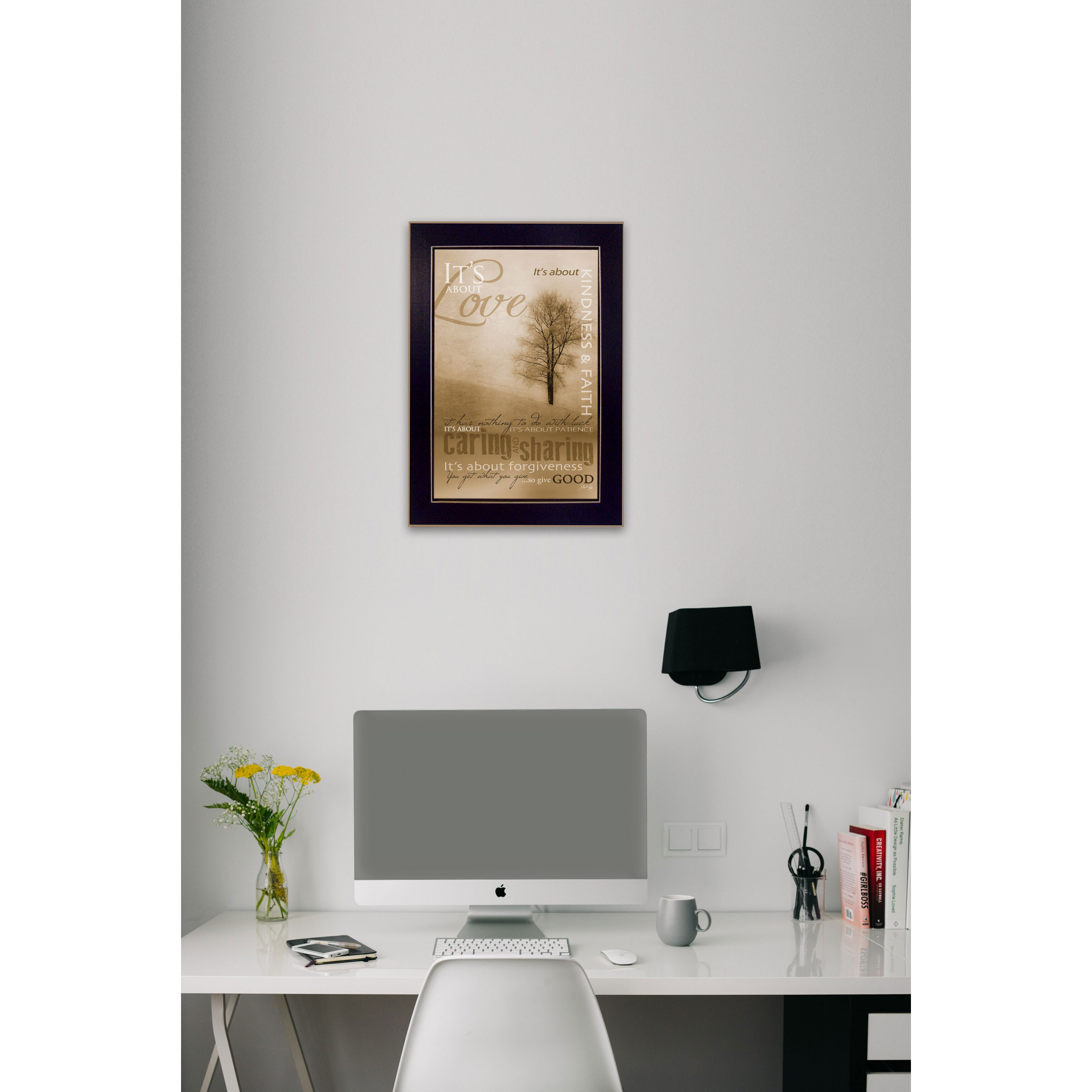 Its About Love 1 Black Framed Print Wall Art
