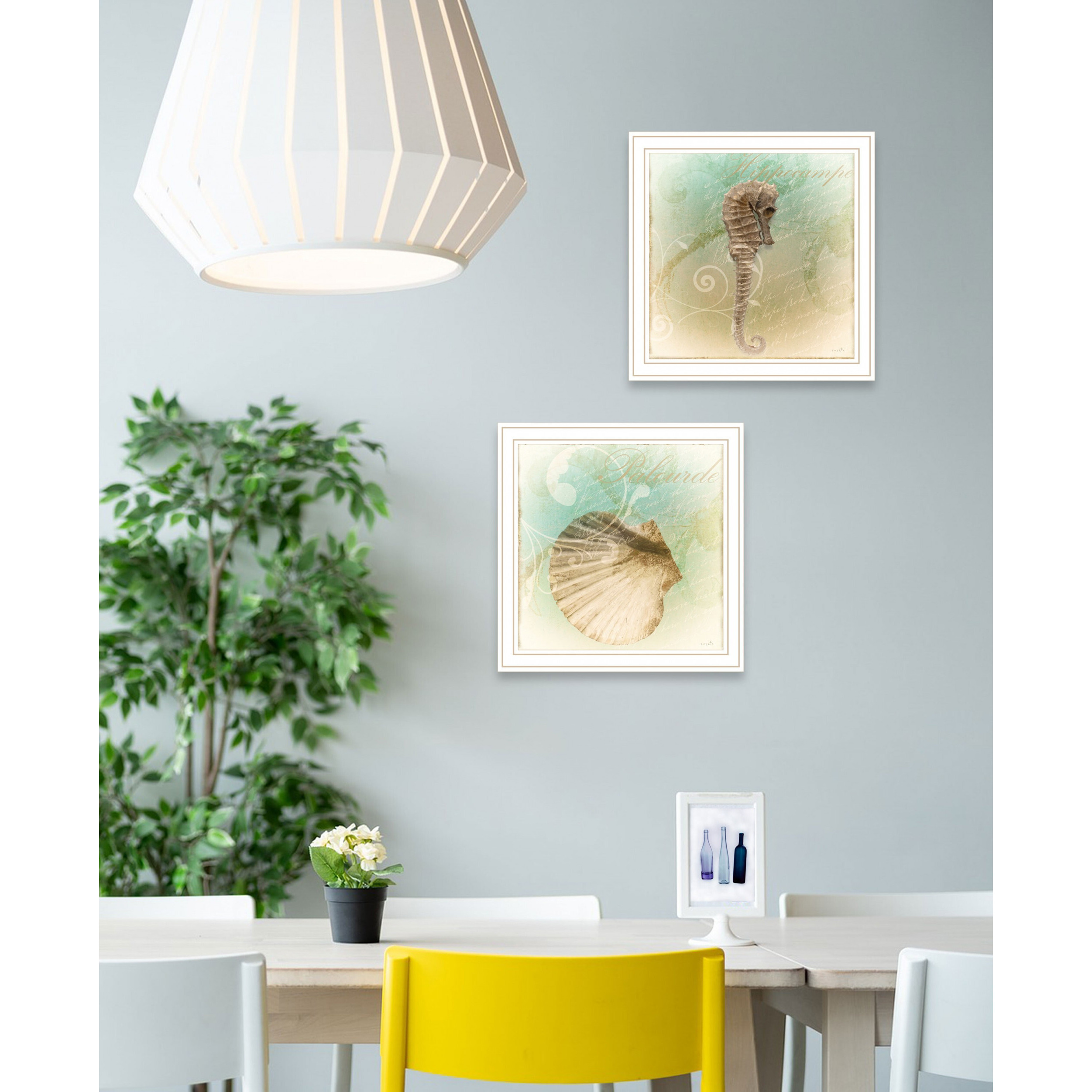 Set Of Two The Sea Iii And Sea Iv 2 White Framed Print Wall Art