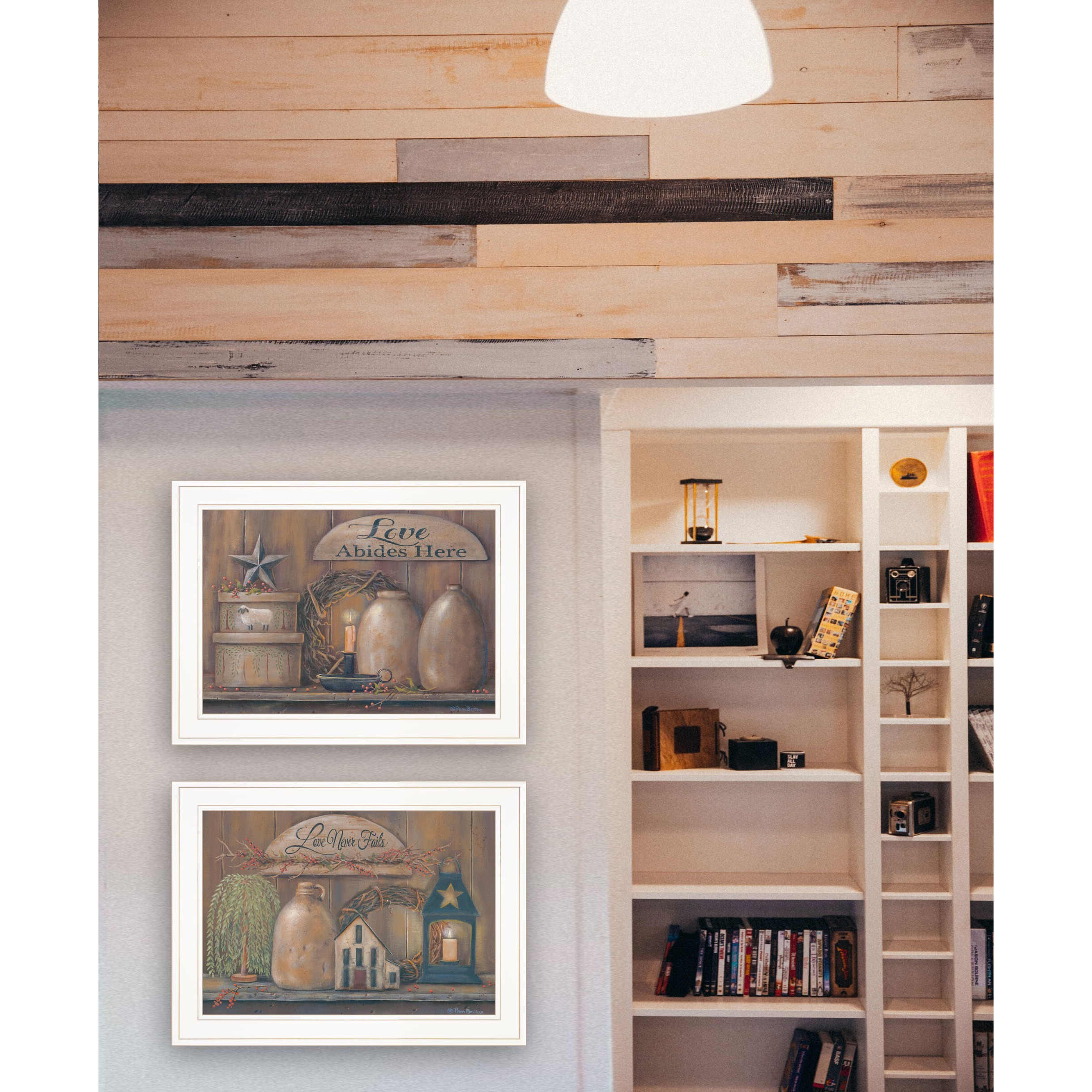 Set Of Two Americana Country Love Sentiment Framed Print Wall Art