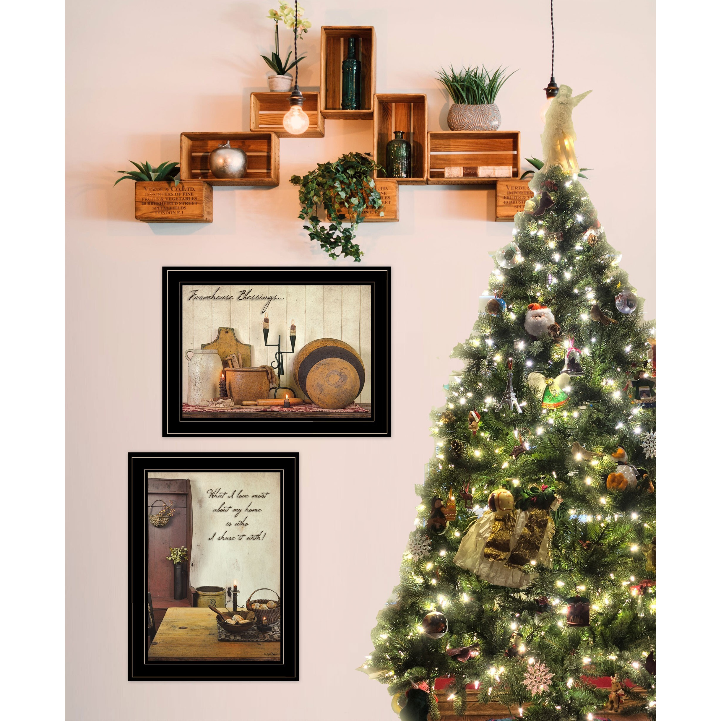Set Of Two What I Love Most 2 Black Framed Print Kitchen Wall Art