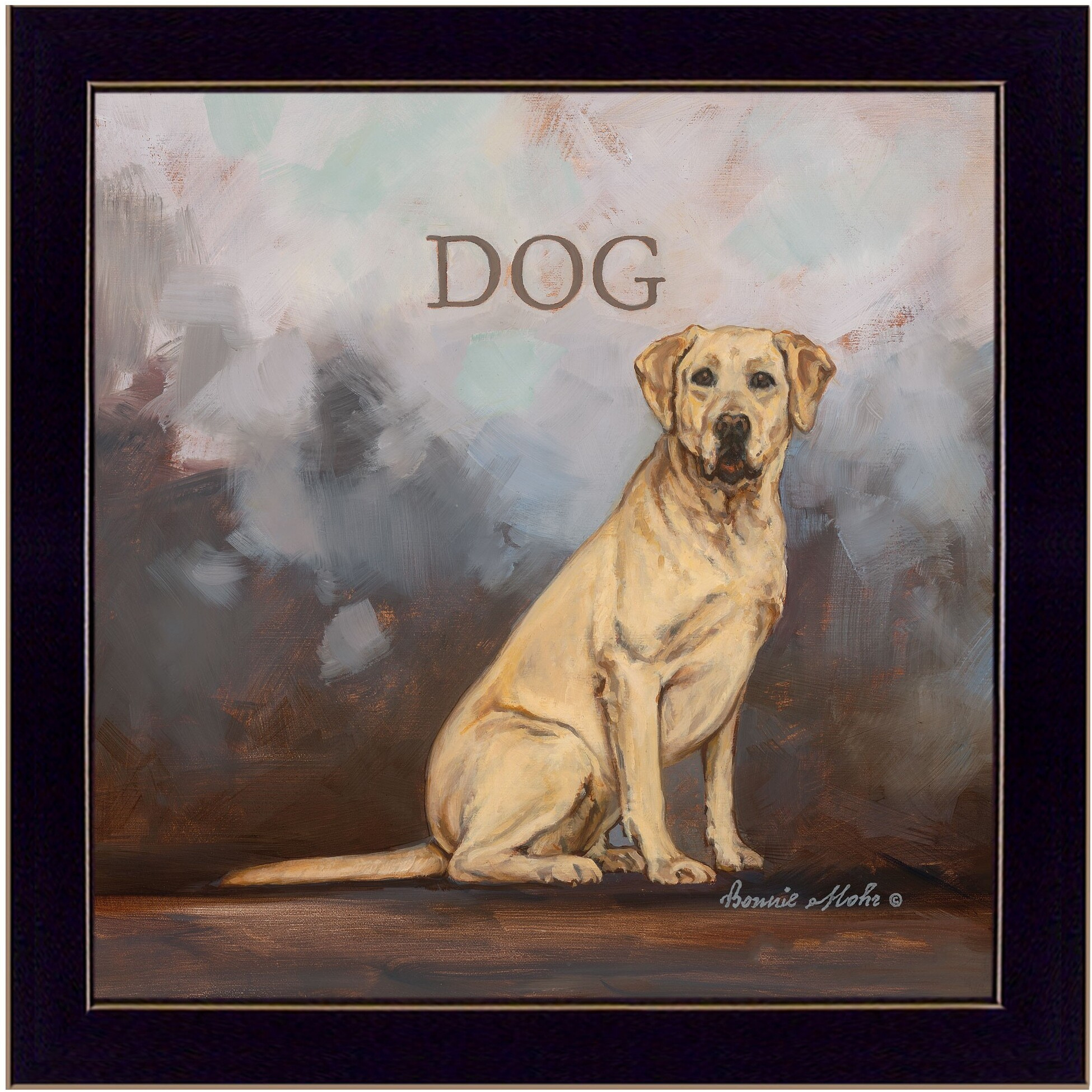 Dakota The Dog Black Framed Print Wall Art