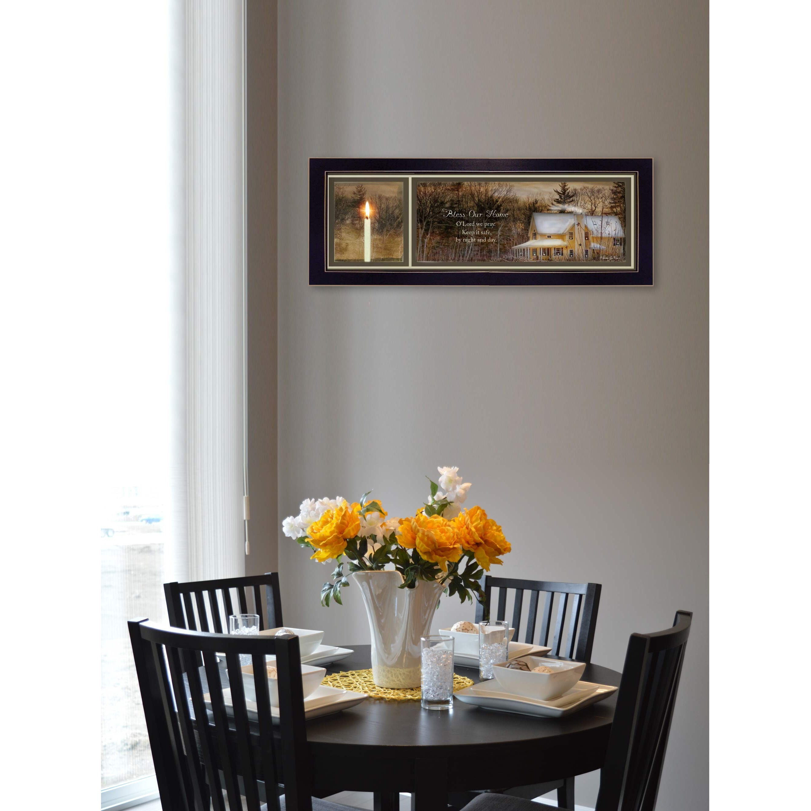 God Bless Our Home 2 Black Framed Print Wall Art