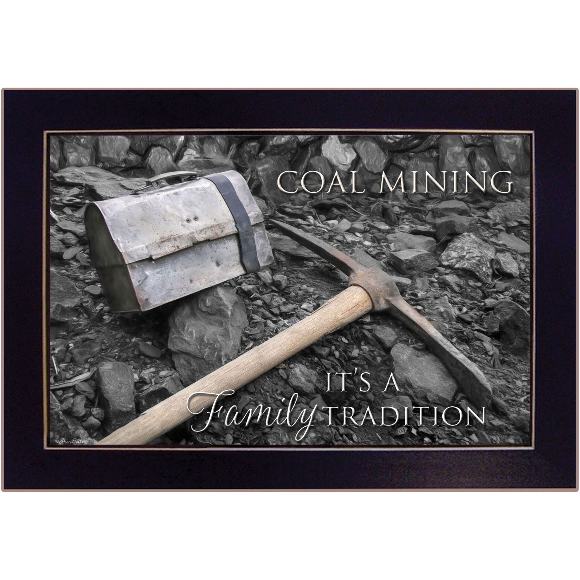 Coal Mining 1 Black Framed Print Wall Art