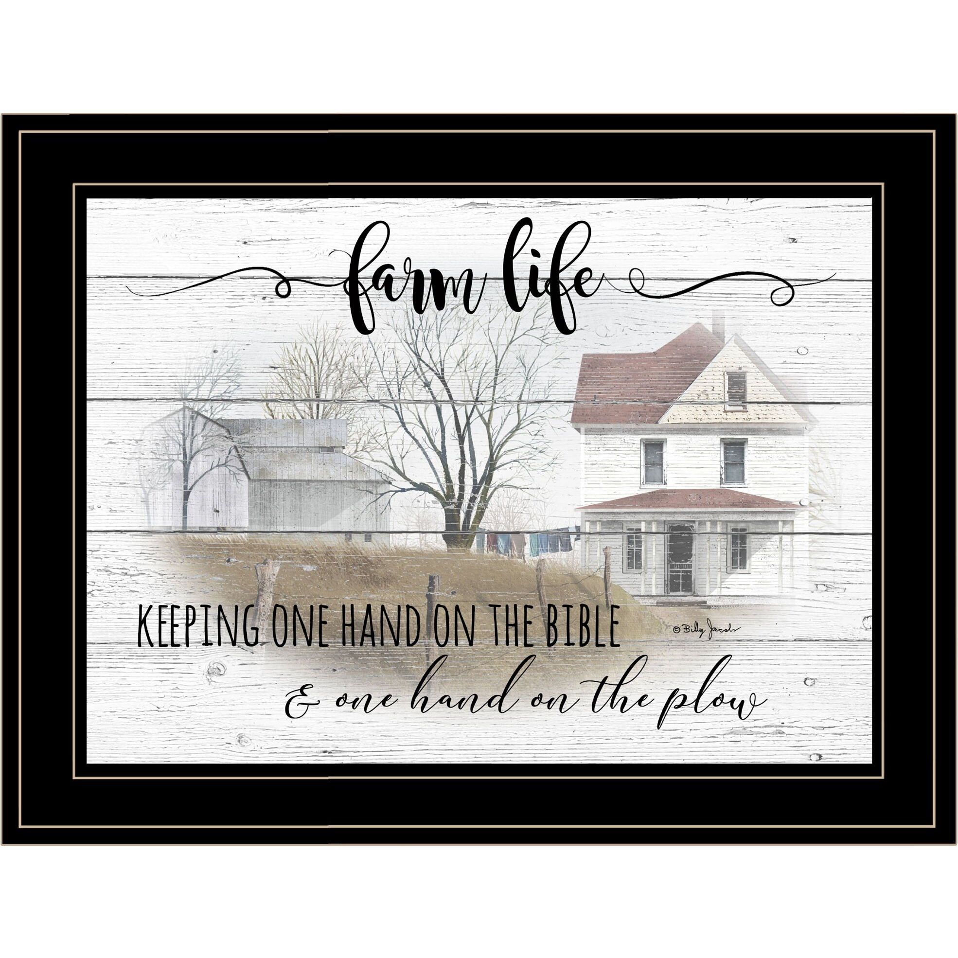 Farm Life 6 Black Framed Print Wall Art