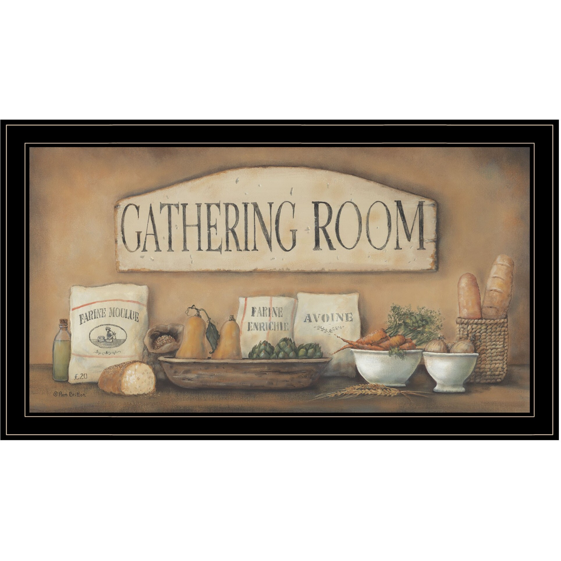 Gathering Room 2 Black Framed Print Wall Art