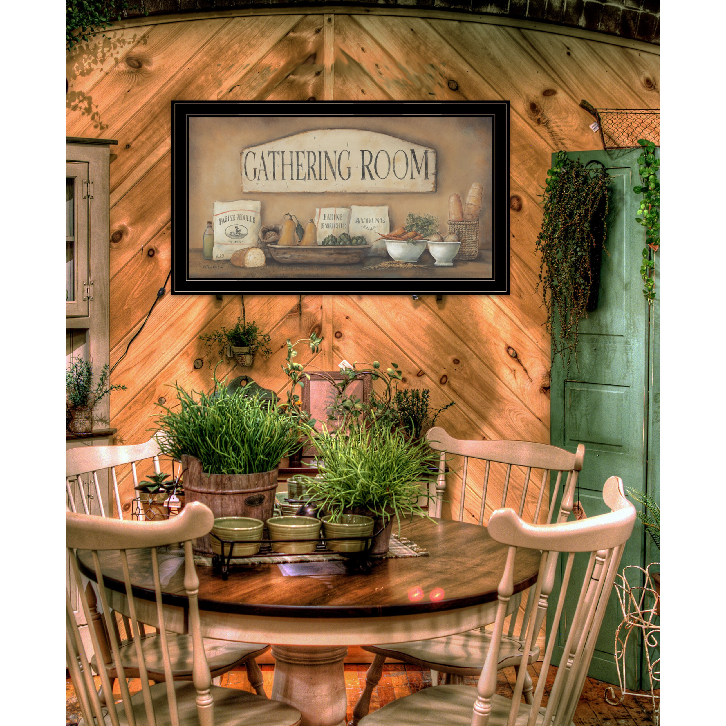 Gathering Room 2 Black Framed Print Wall Art