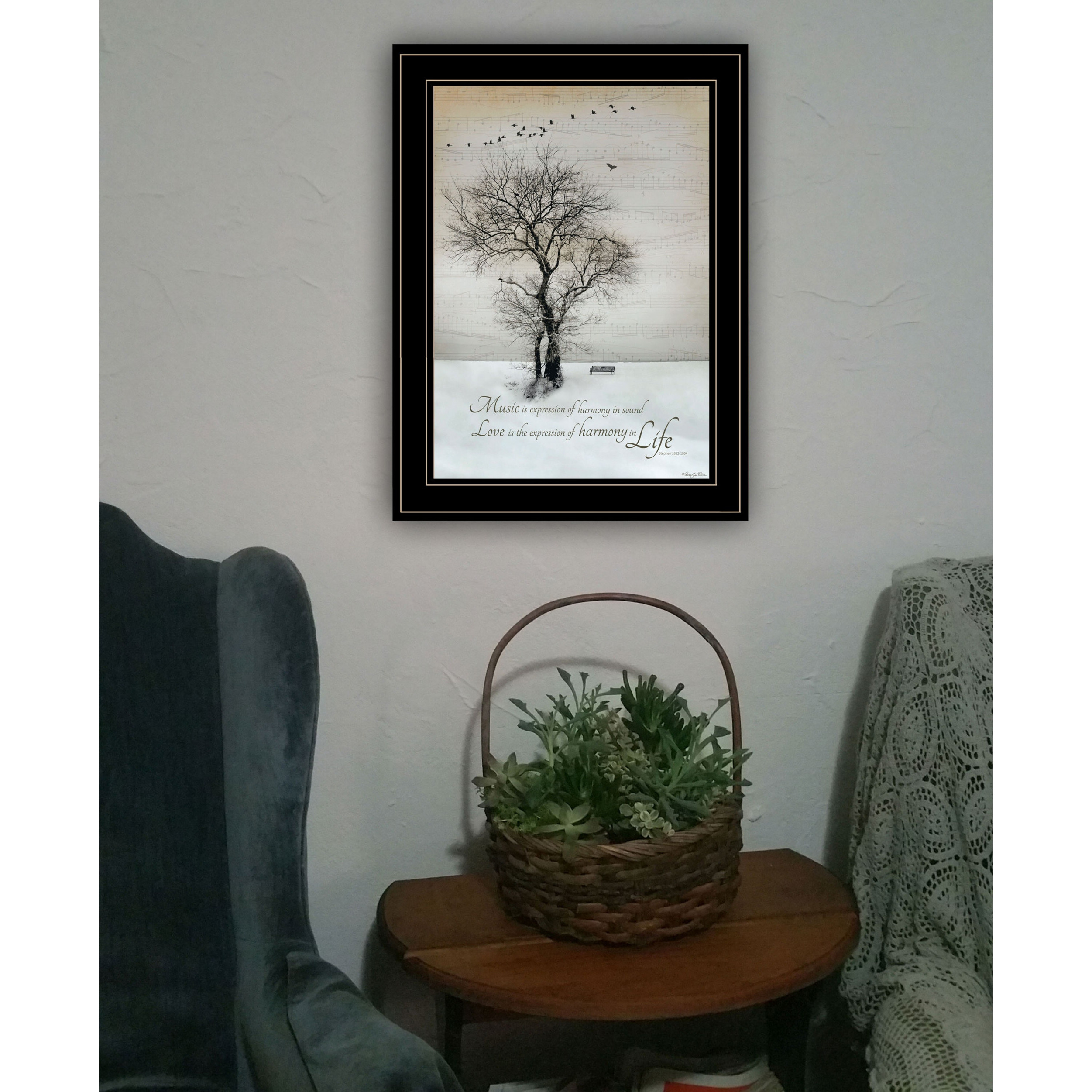 Harmony 2 Black Framed Print Wall Art