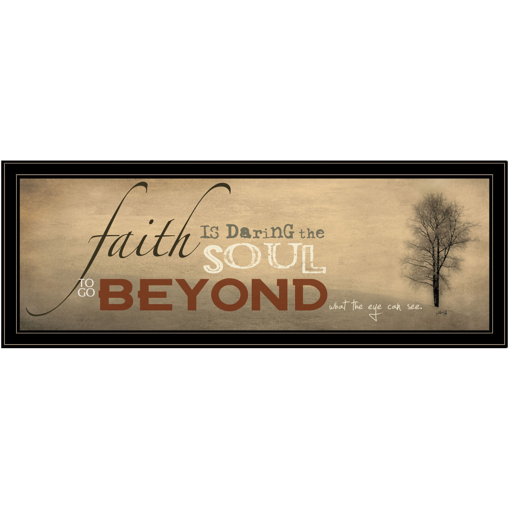 Sepia Tree Black Framed Print Wall Art