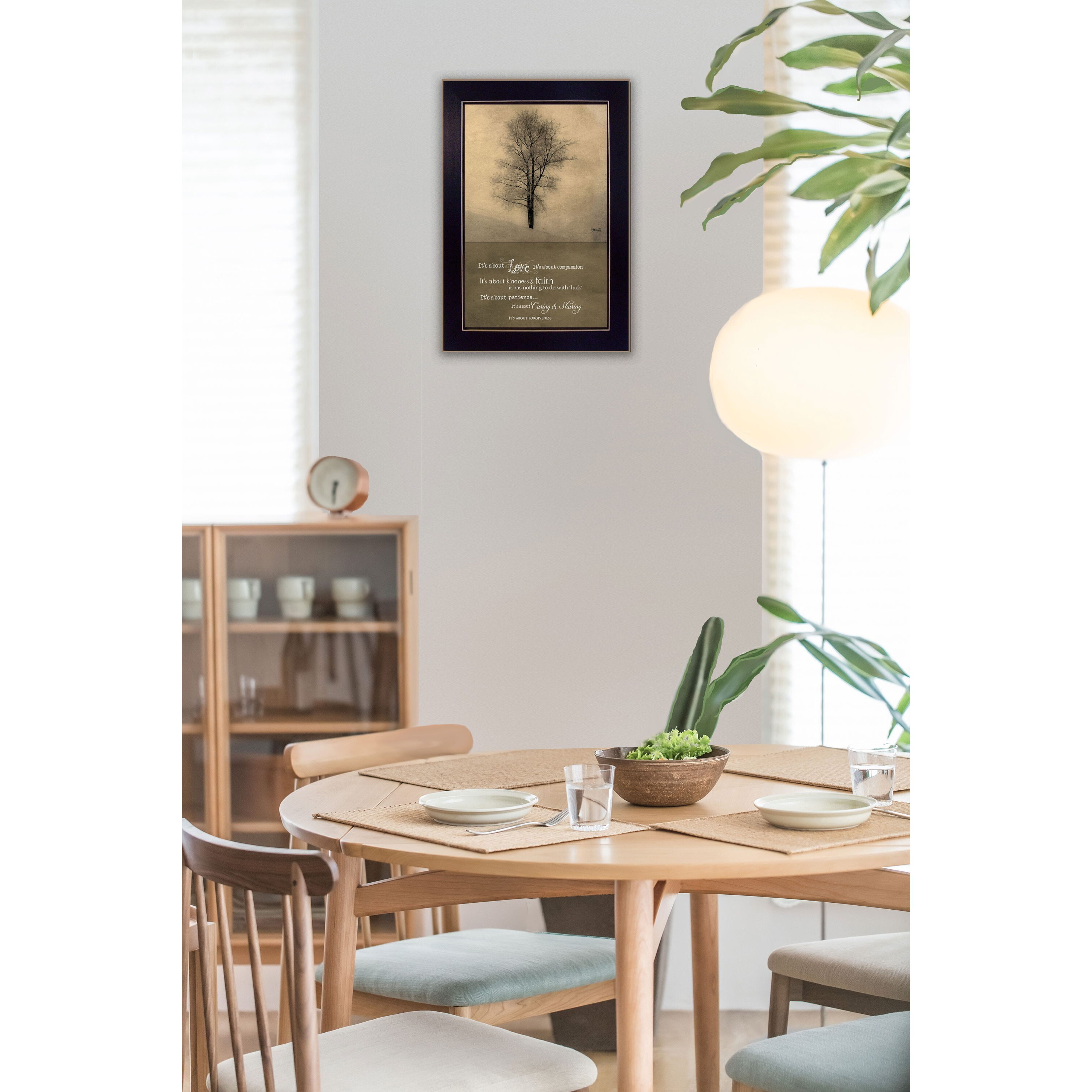 Its All About Love Black Framed Print Wall Art