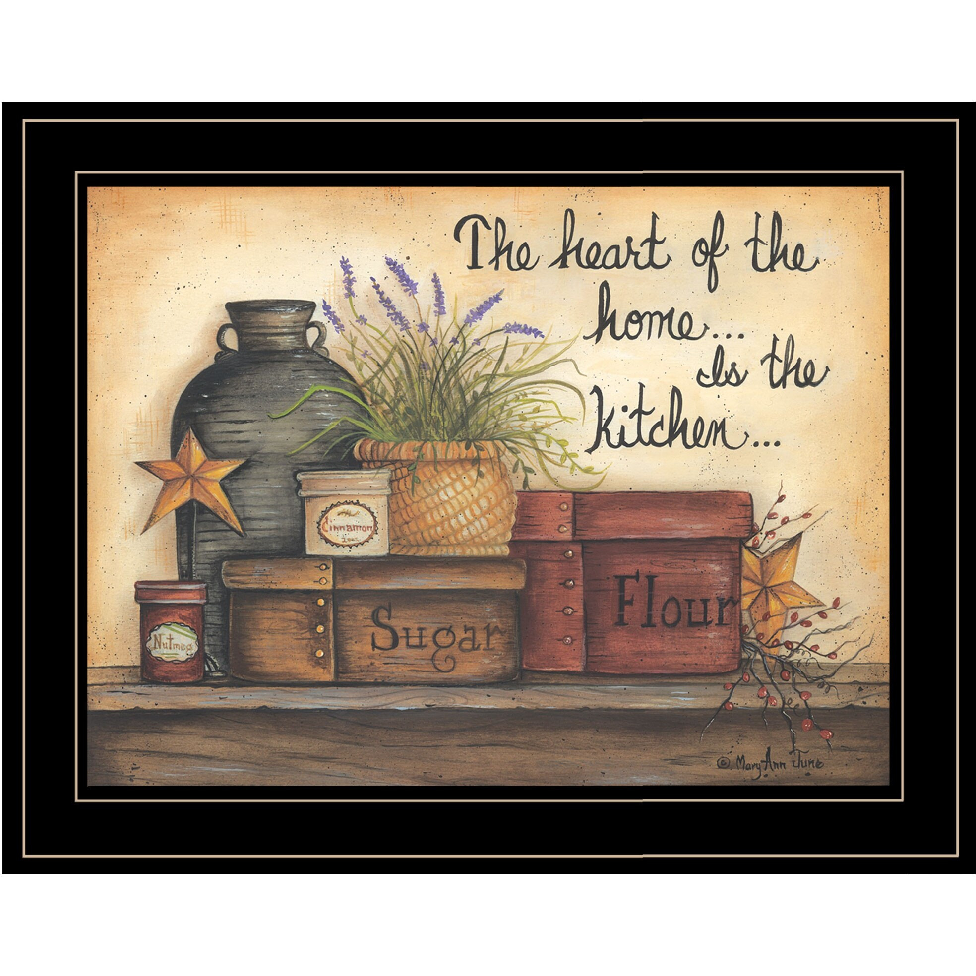 Heart Of The Home 8 Black Framed Print Wall Art