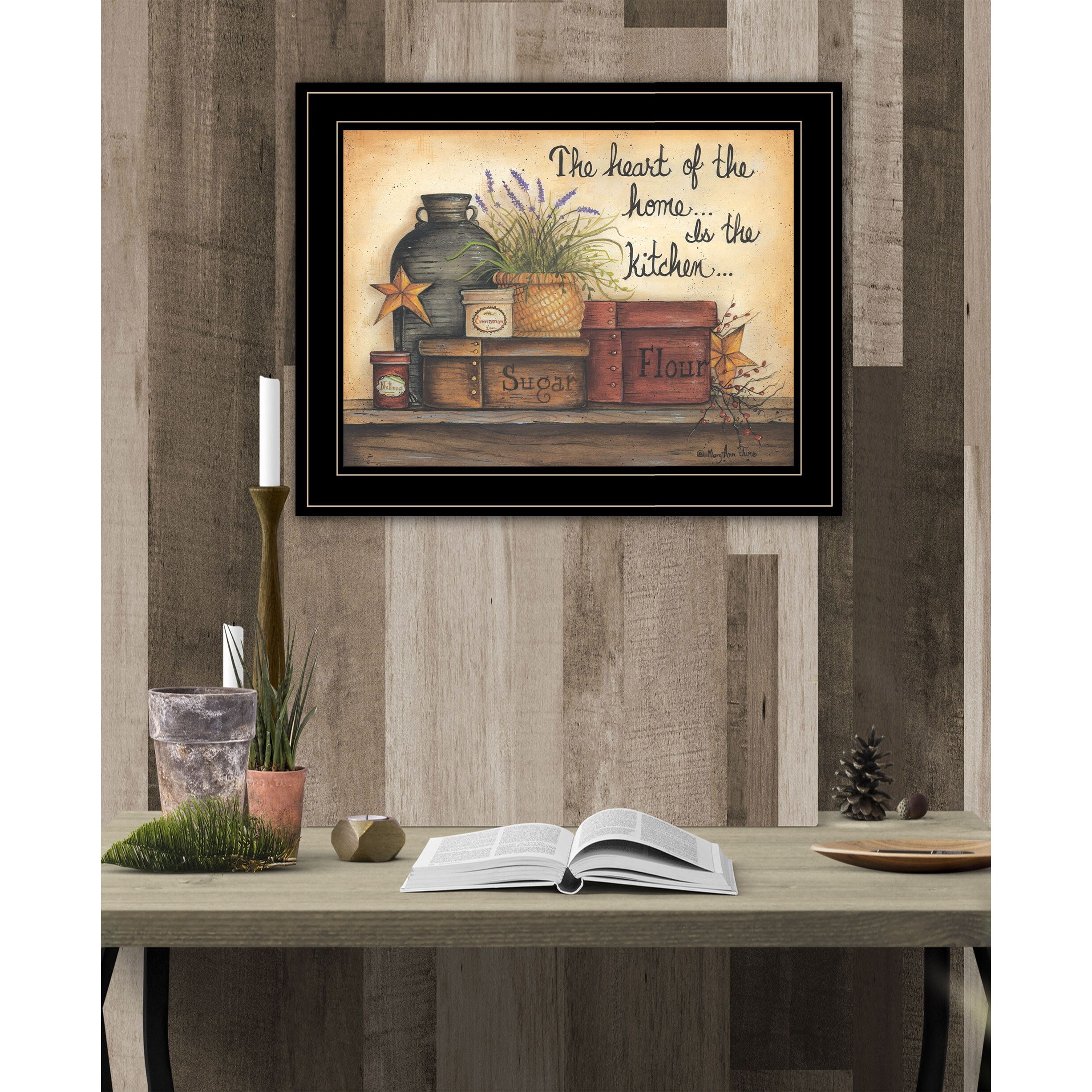Heart Of The Home 8 Black Framed Print Wall Art