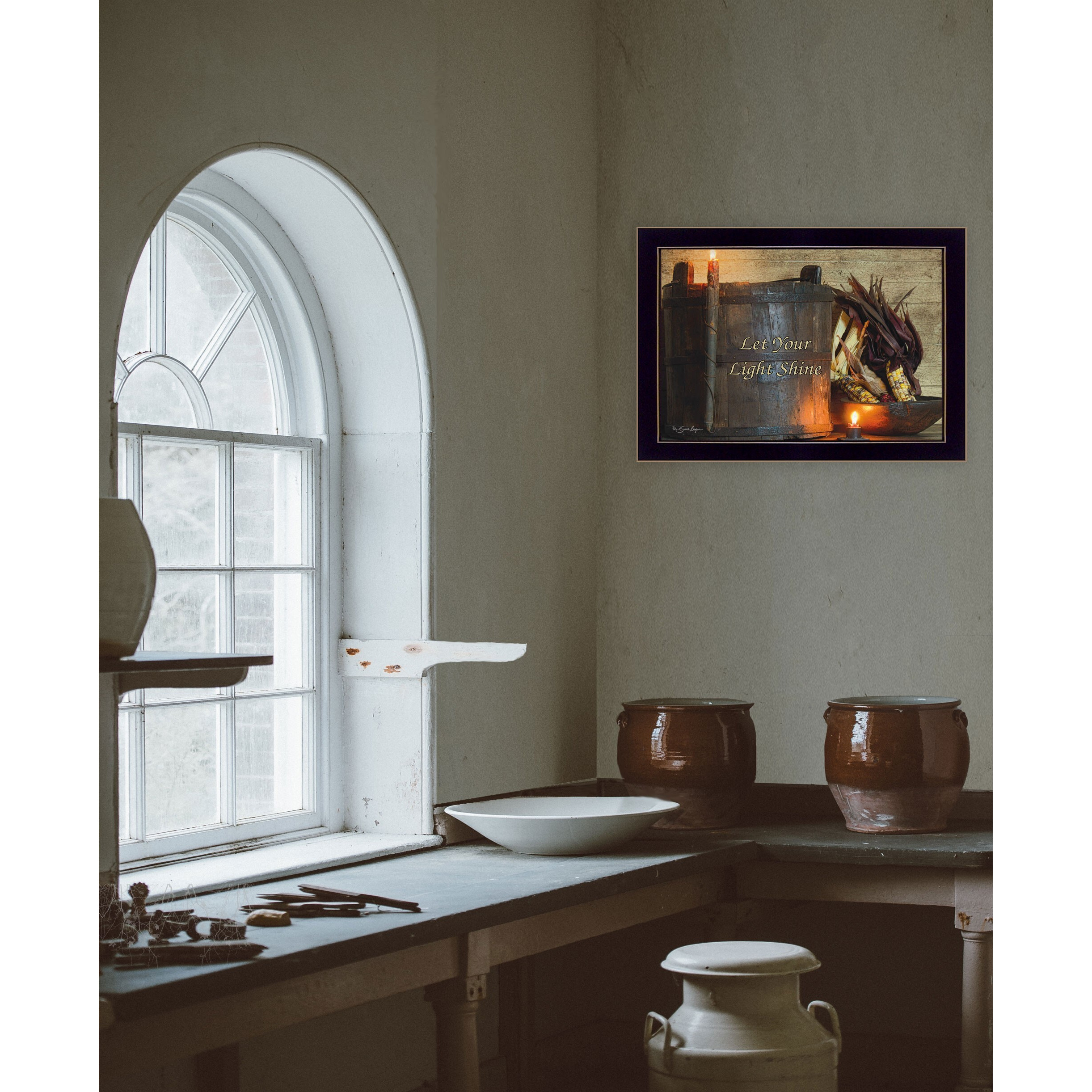 Indian Corn 1 Black Framed Print Wall Art