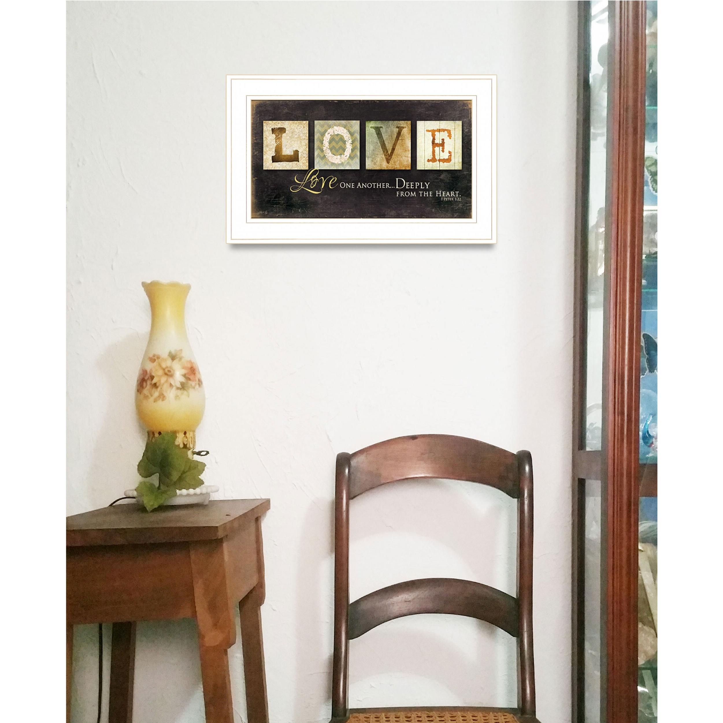 Love One Another 1 White Framed Print Wall Art