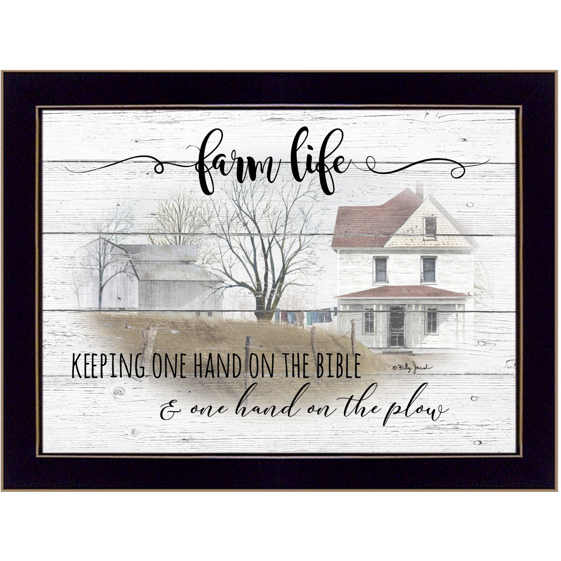 Farm Life 4 Black Framed Print Wall Art