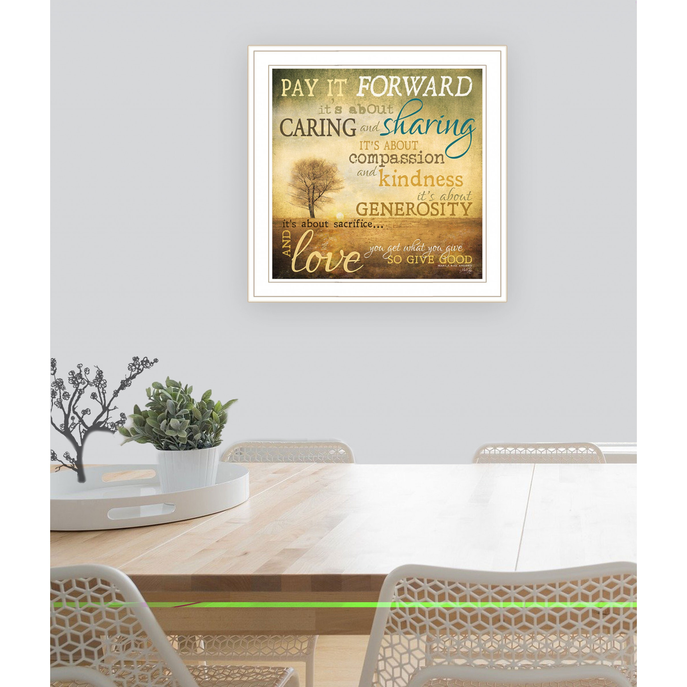 Meaning Of Pay It Forward 1 White Framed Print Wall Art