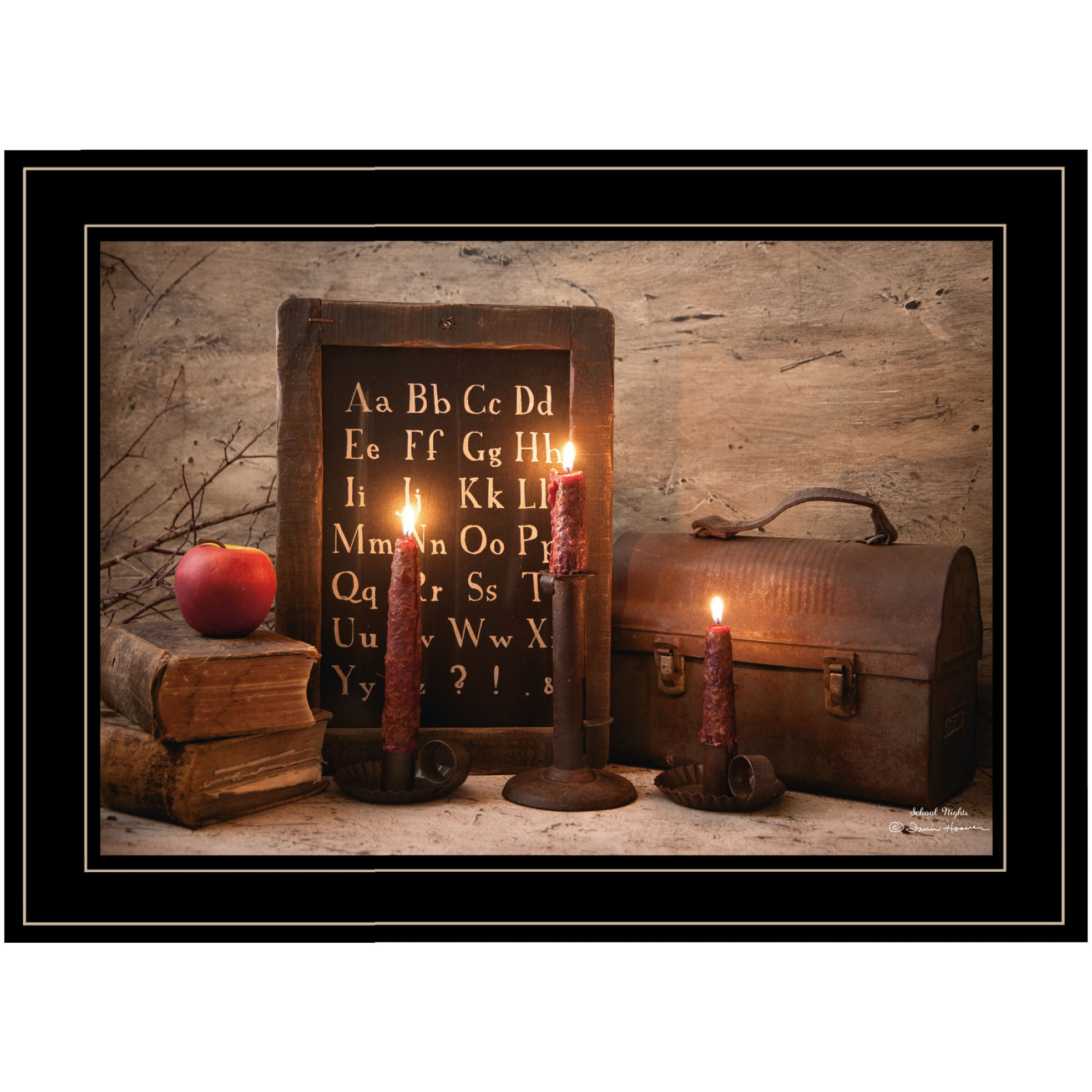 School Nights 3 Black Framed Print Wall Art