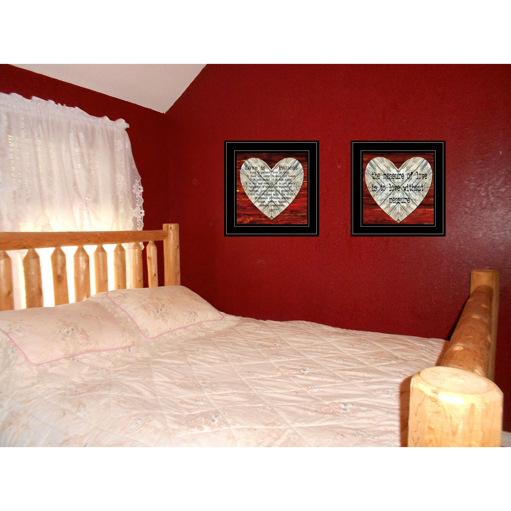Set Of Two Love Without Measure Black Framed Print Wall Art