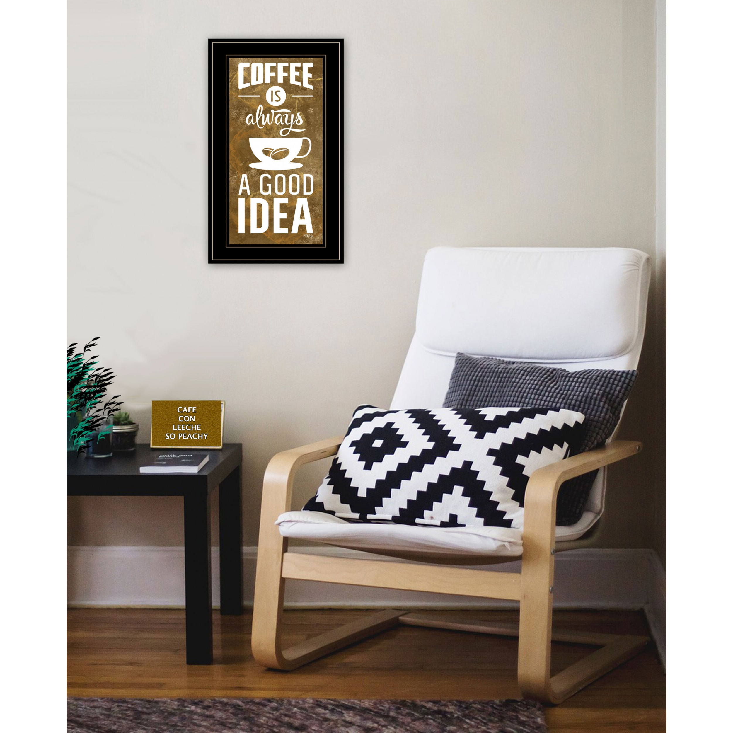 Coffee Is Always A Good Idea 3 Black Framed Print Wall Art
