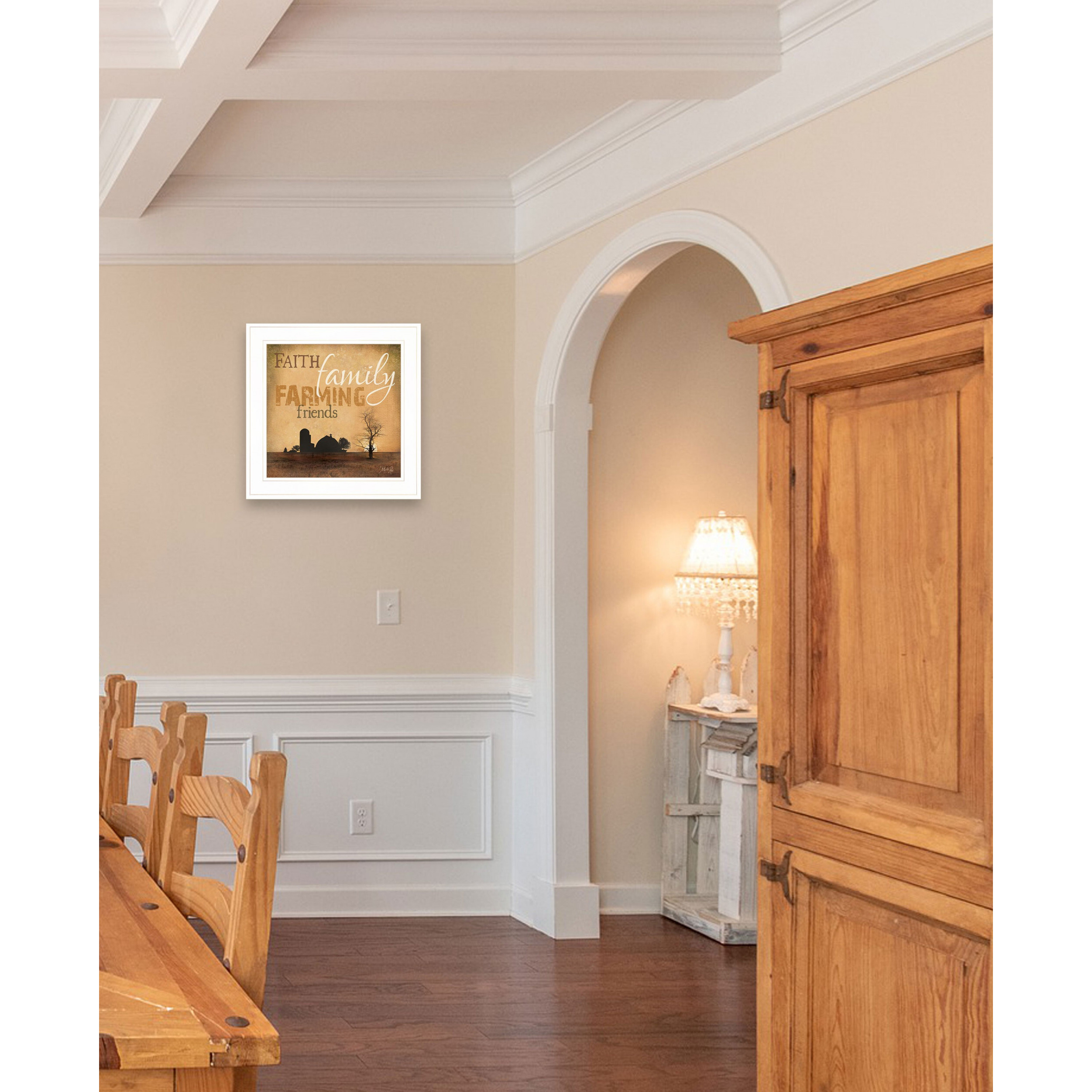Farming 1 White Framed Print Wall Art