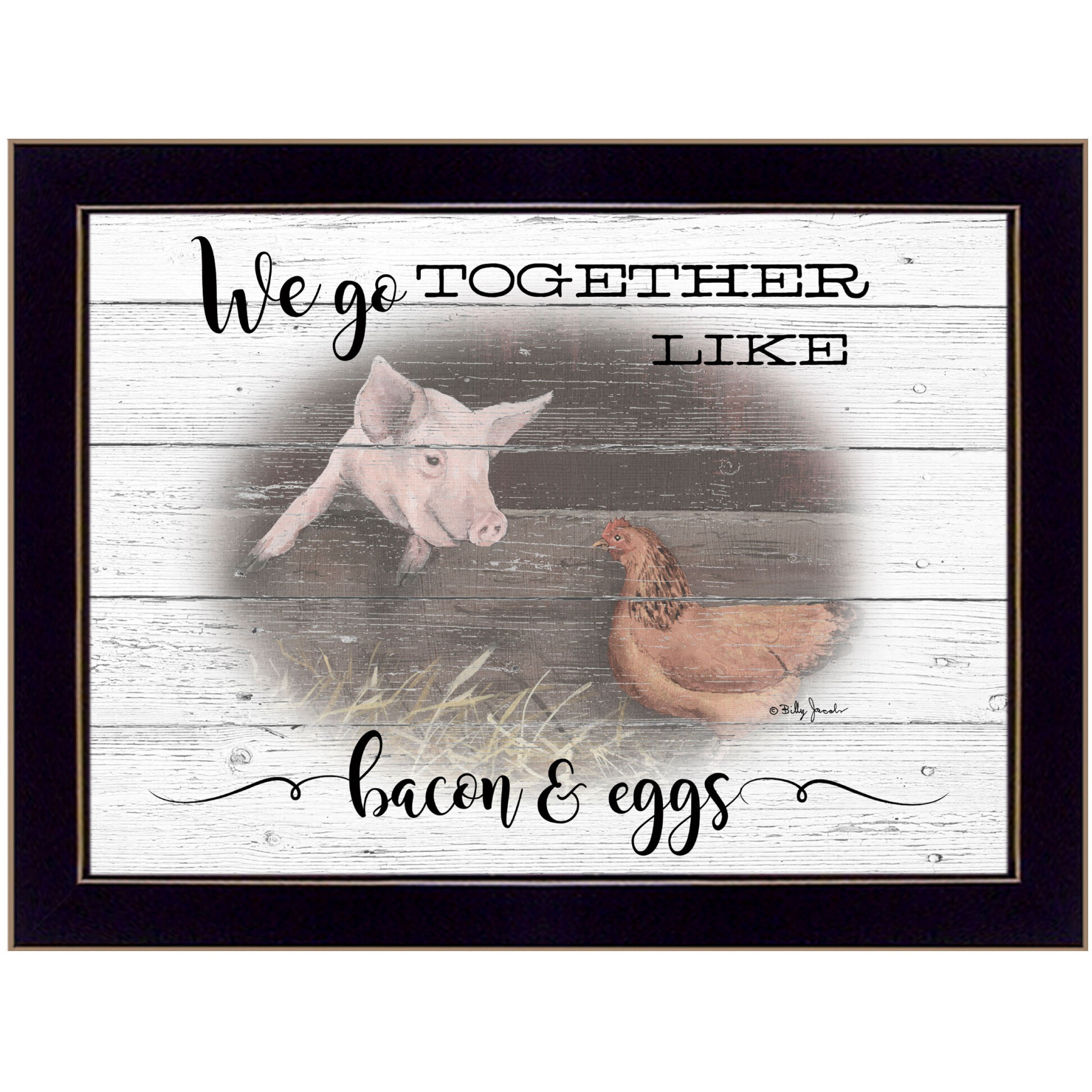 We Go Together 3 Black Framed Print Wall Art