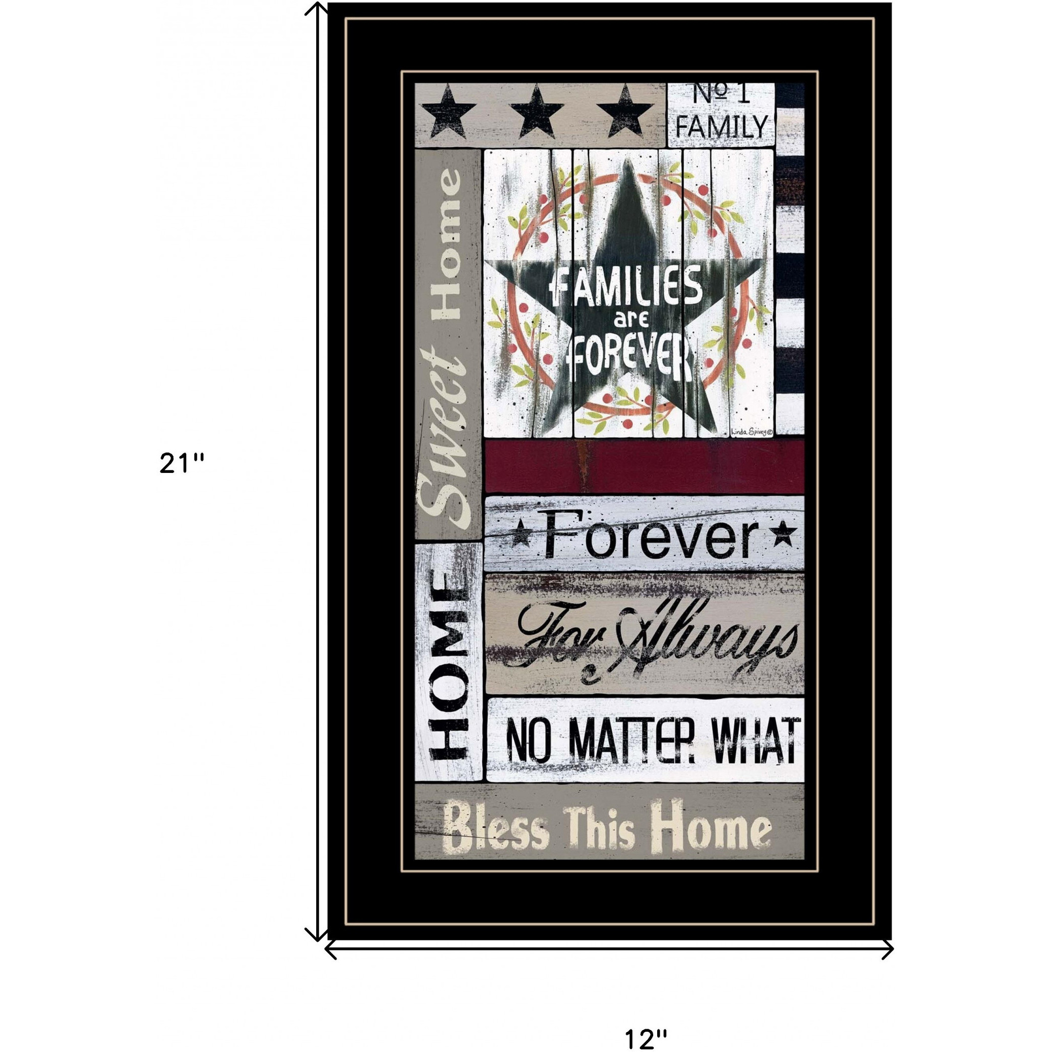 Families Are Forever 4 Black Framed Print Wall Art