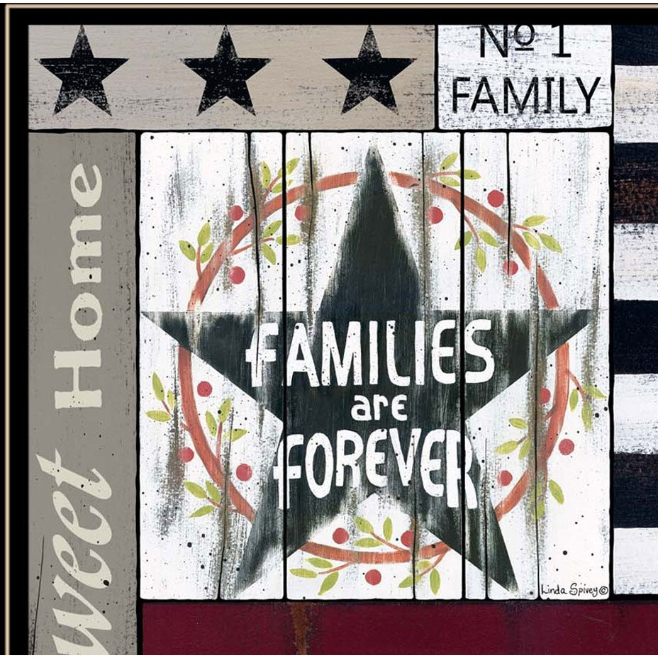 Families Are Forever 4 Black Framed Print Wall Art