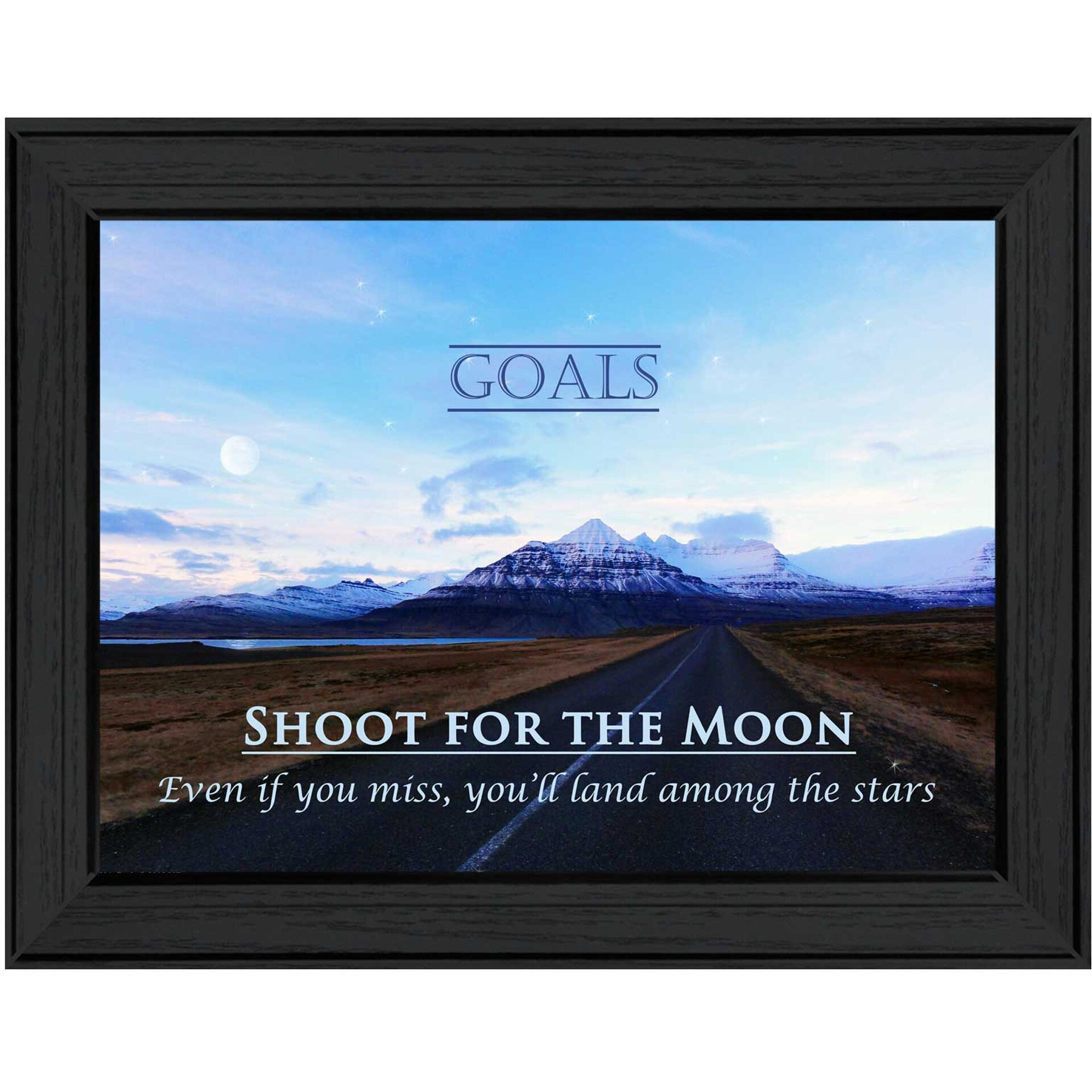 Goals 1 Black Framed Print Wall Art