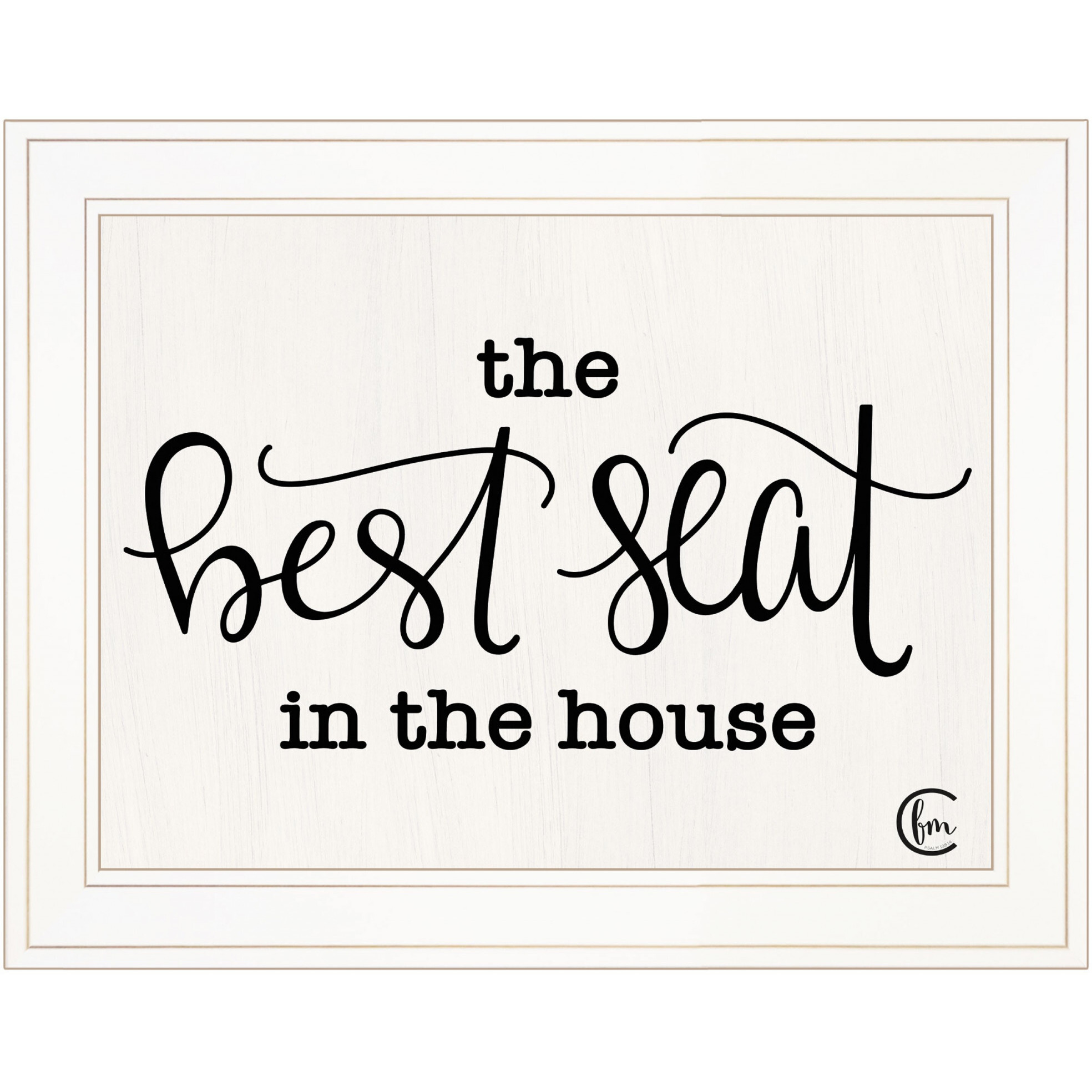 The Best Seat In The House 1 White Framed Print Wall Art