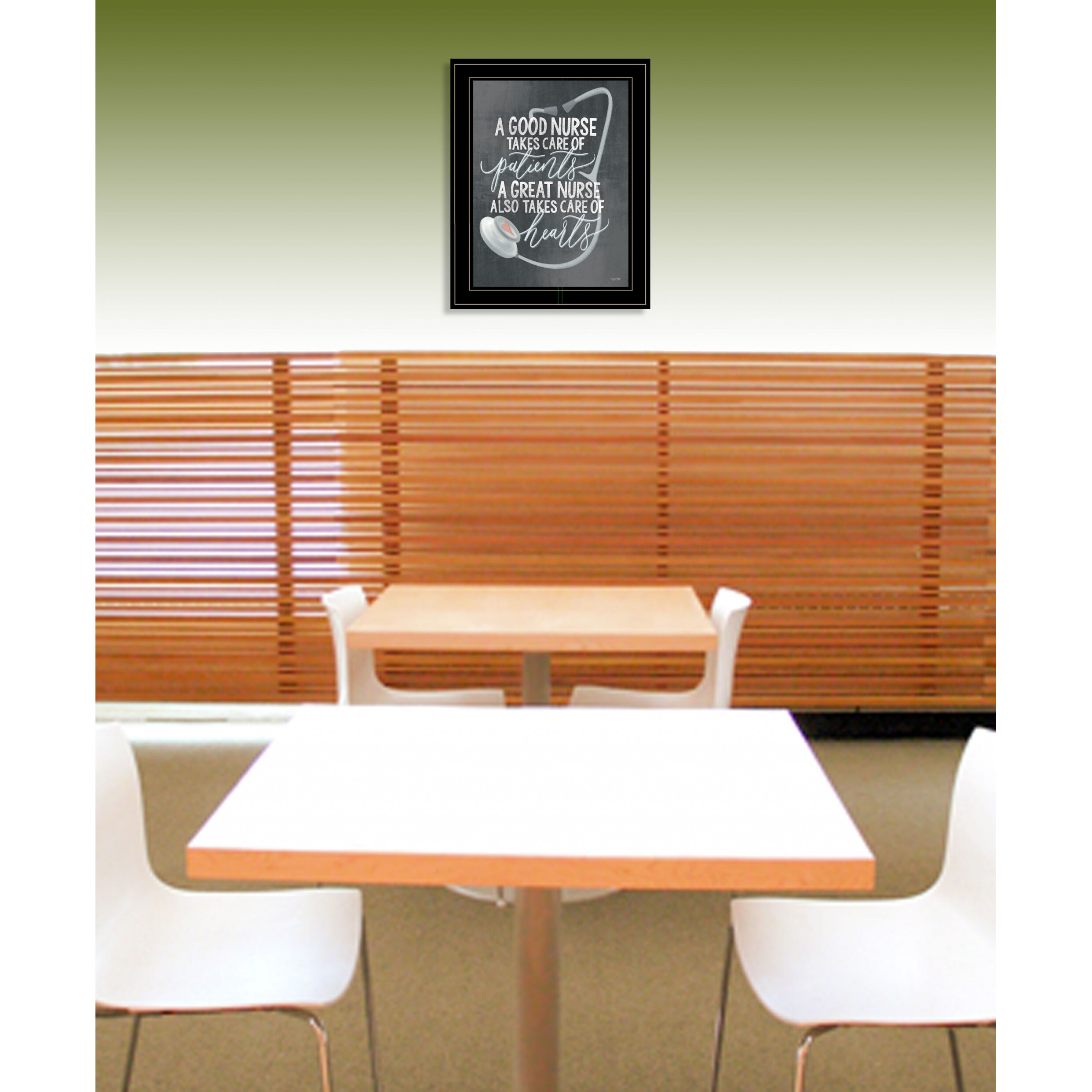 A Nurses Heart 2 Black Framed Print Wall Art