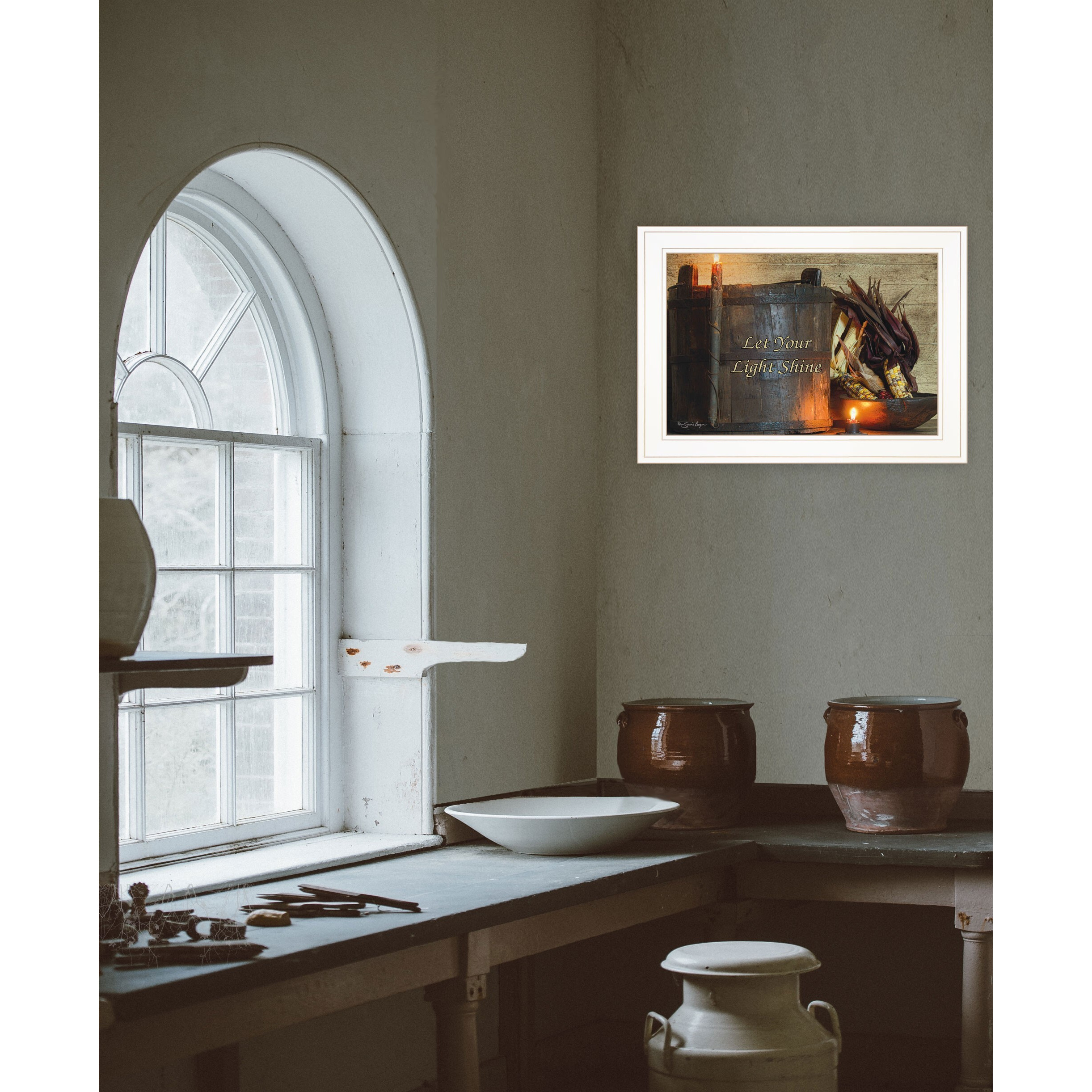 Indian Corn 2 White Framed Print Wall Art