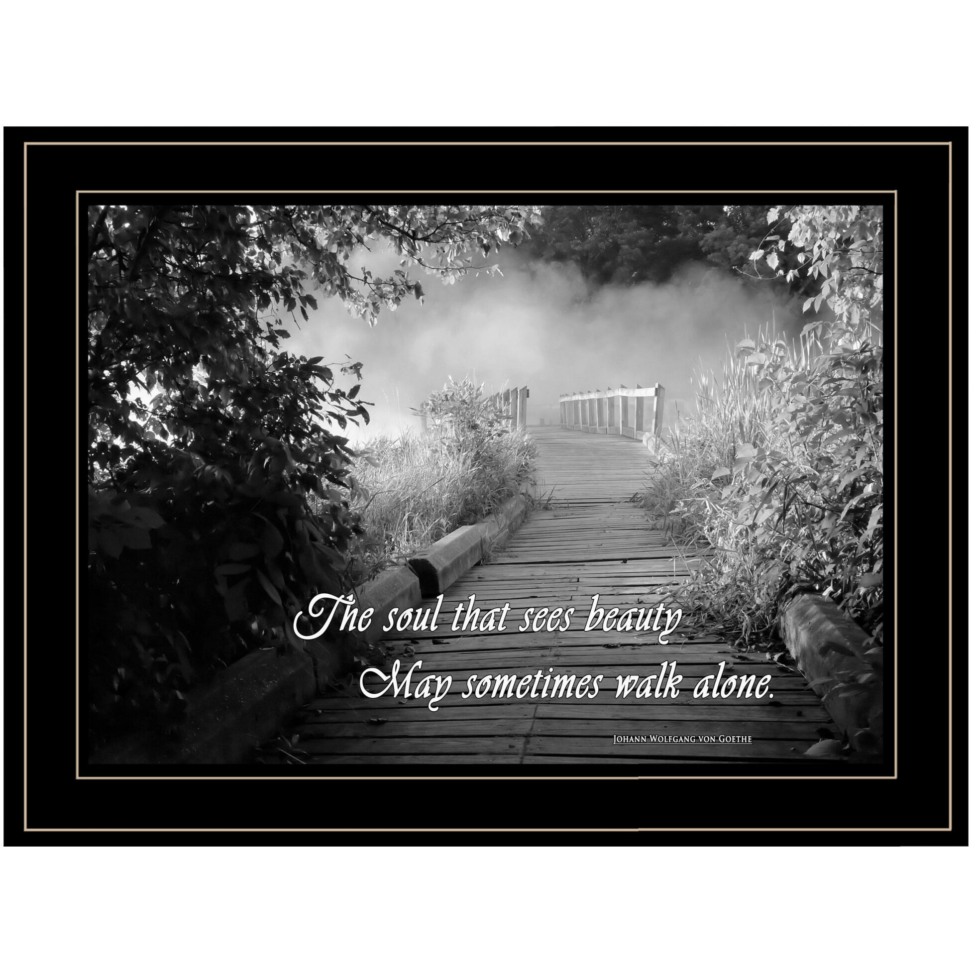 Beauty Grayscale 2 Black Framed Print Wall Art