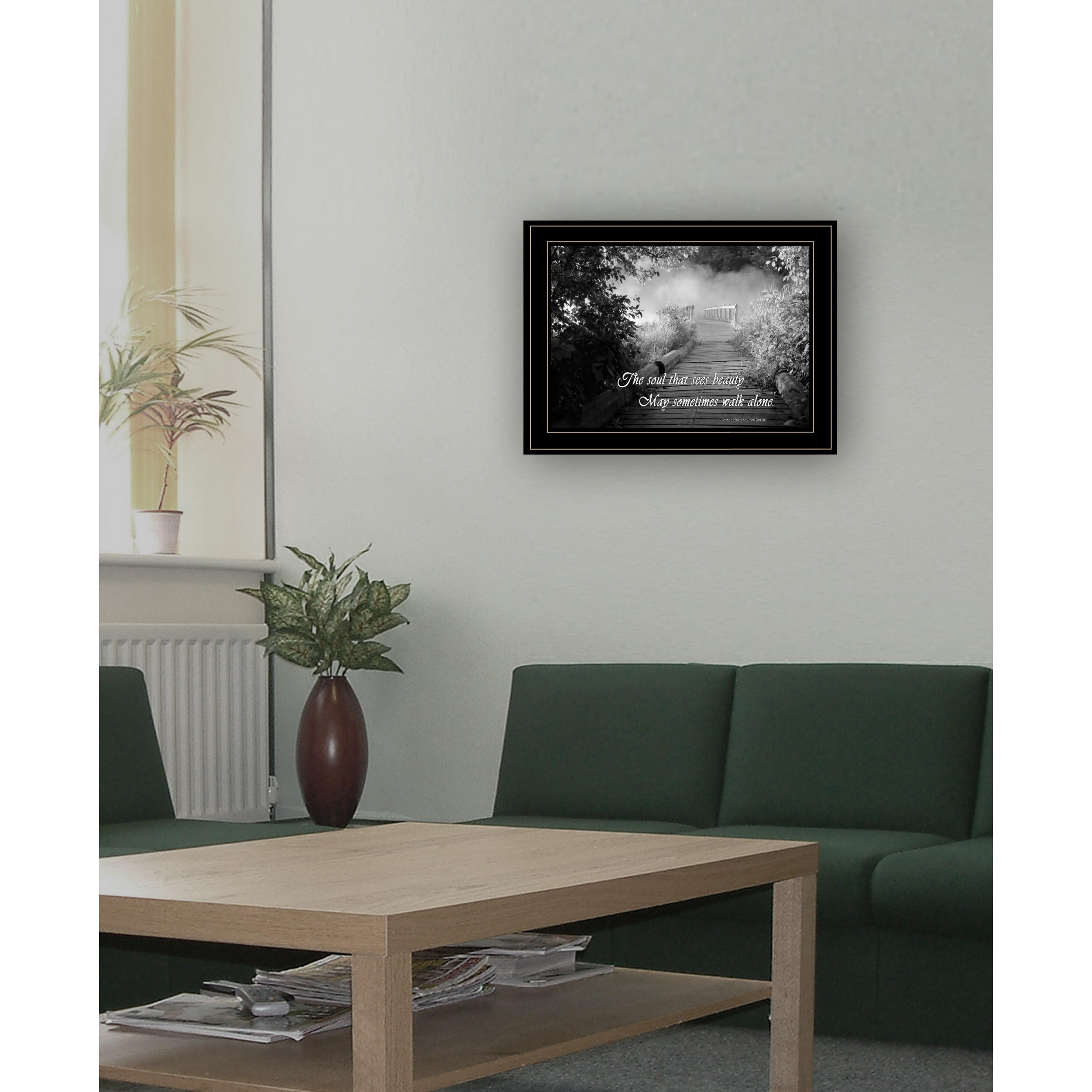 Beauty Grayscale 2 Black Framed Print Wall Art