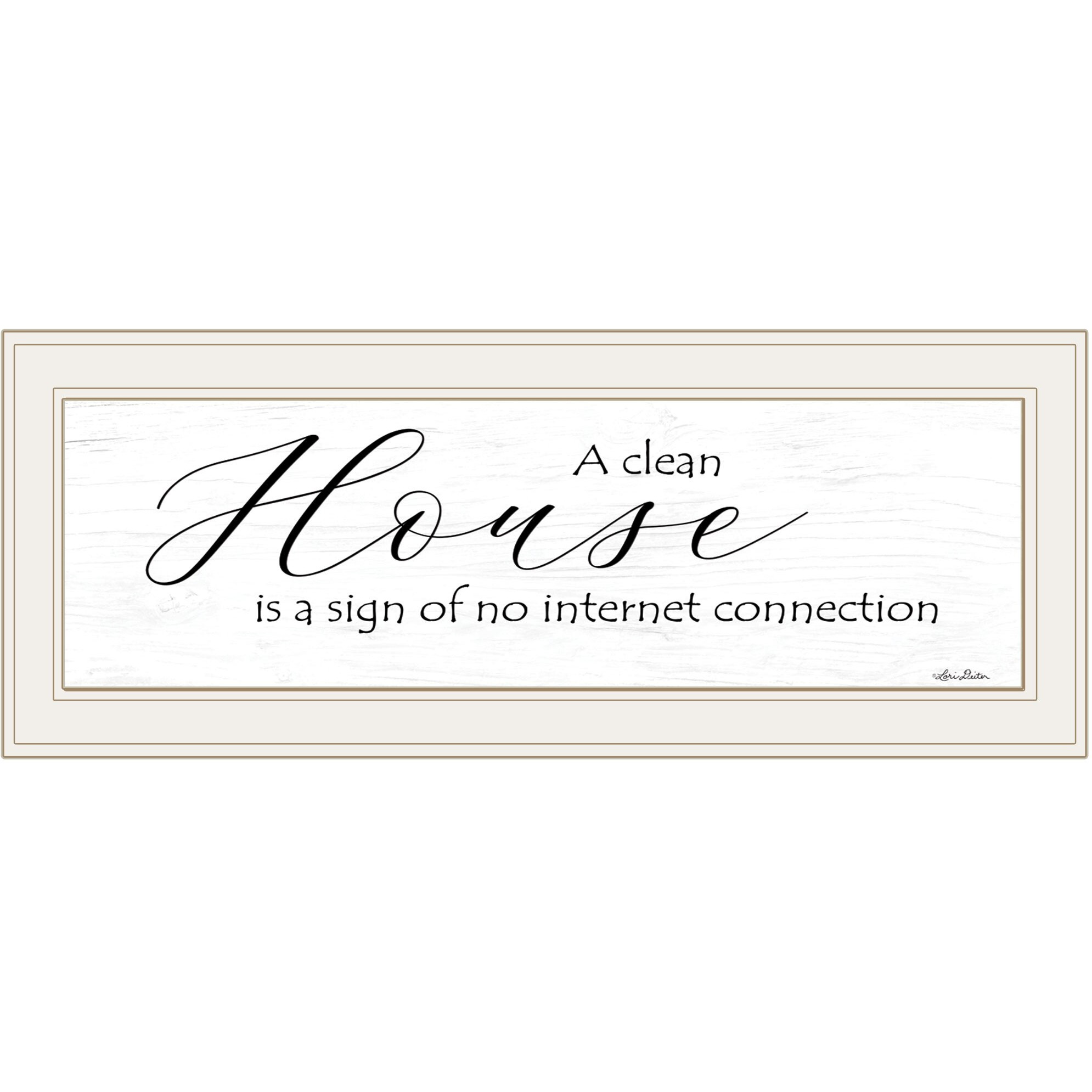 A Clean House 1 White Framed Print Wall Art