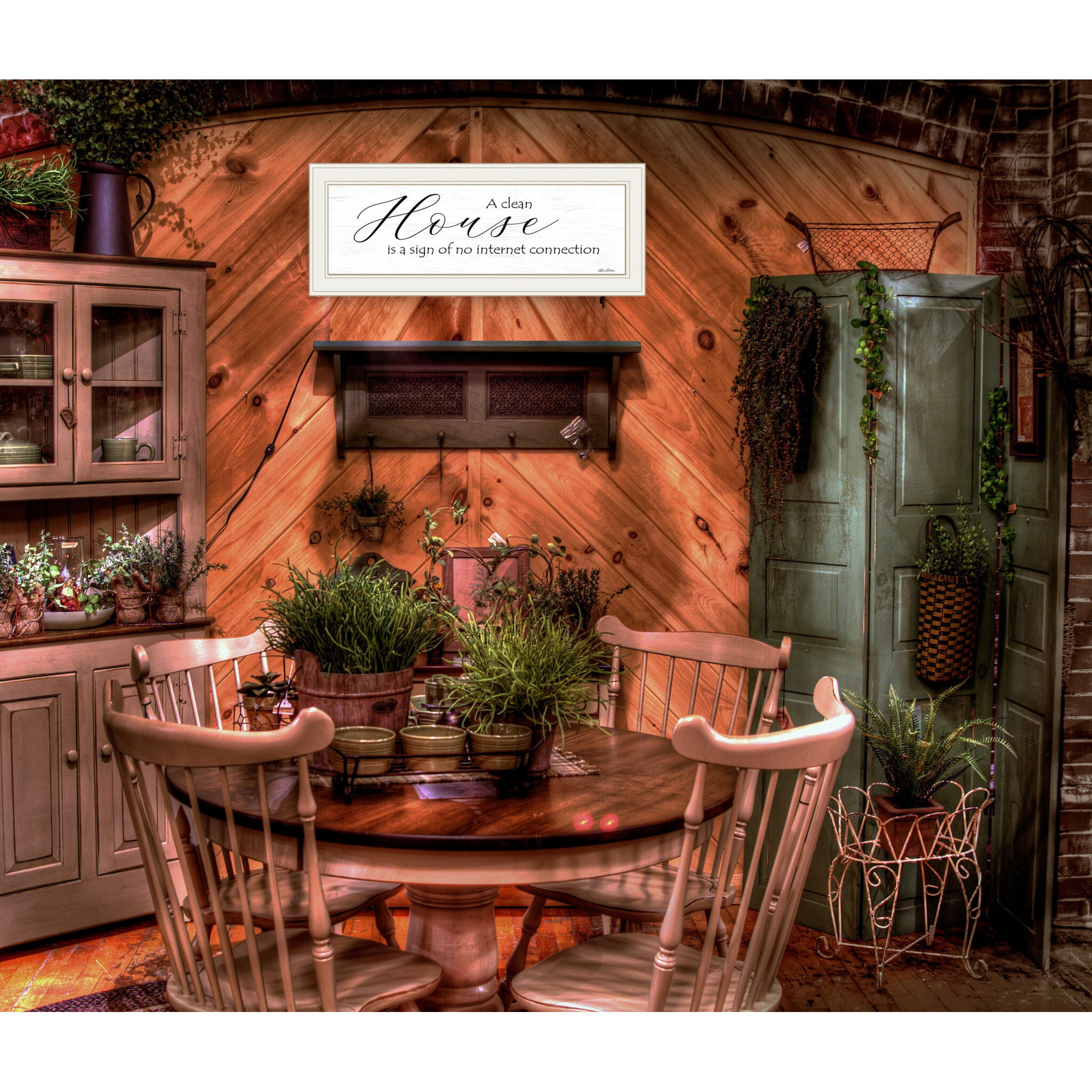 A Clean House 1 White Framed Print Wall Art