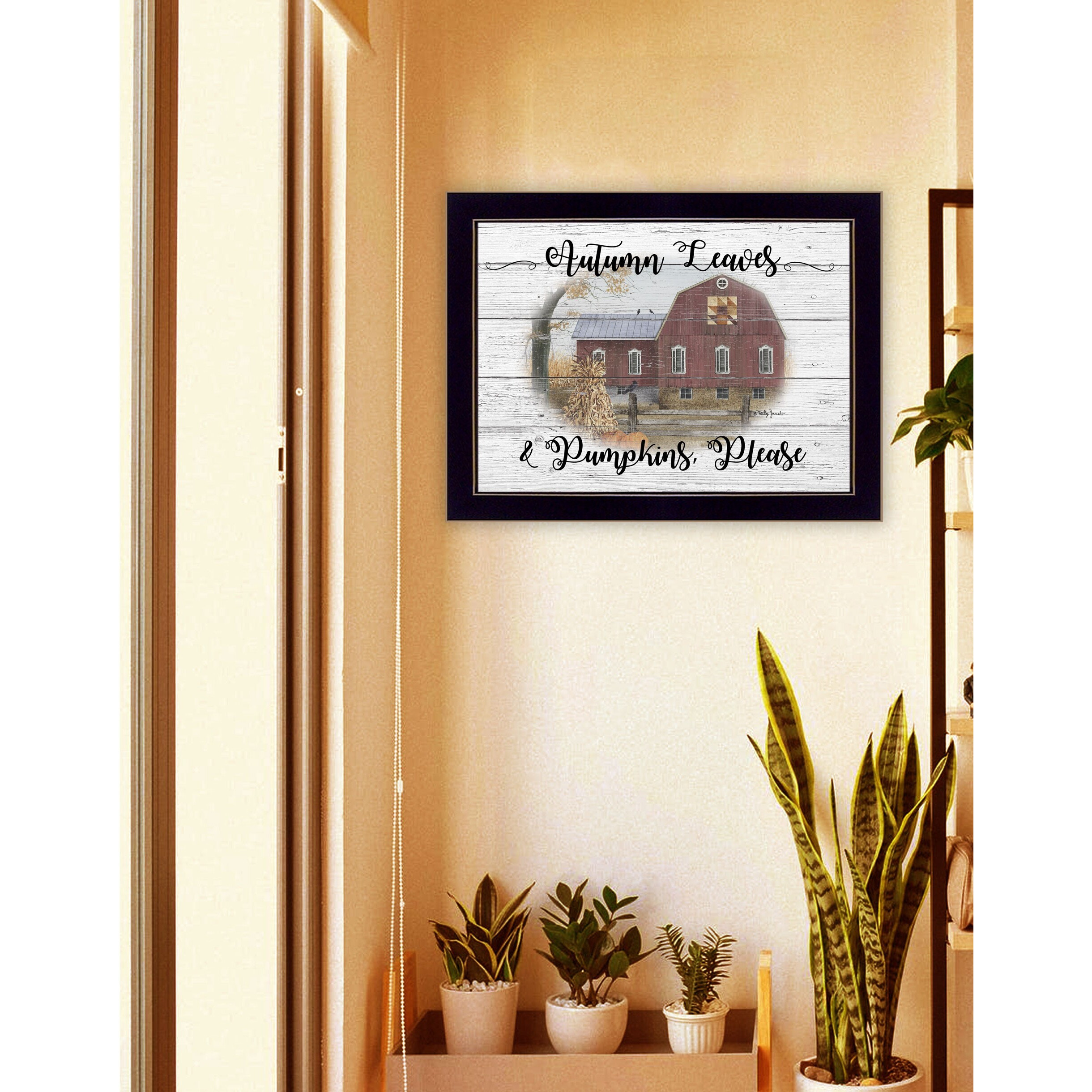 Autumn Leaves 1 Black Framed Print Wall Art