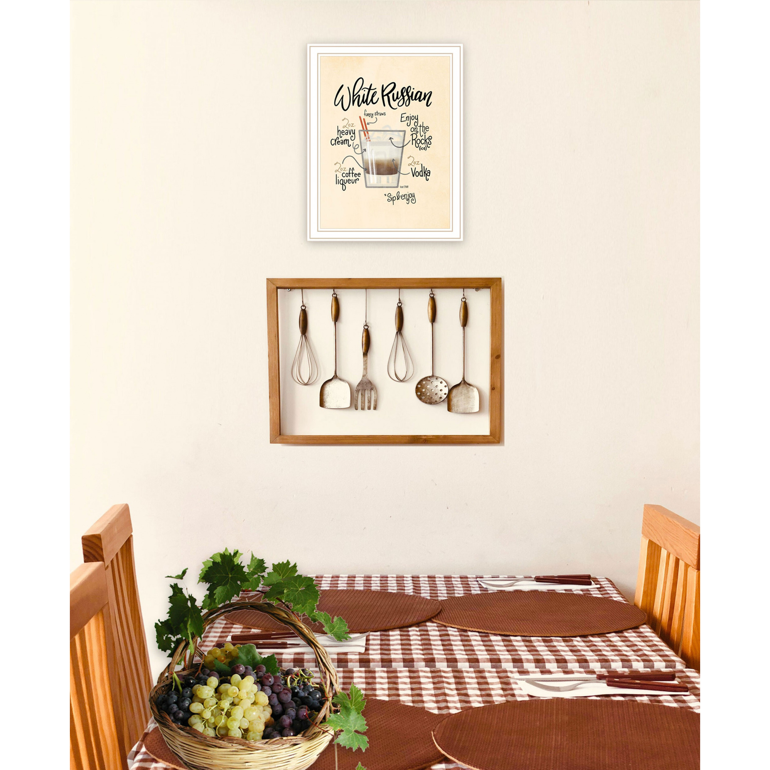 White Russian White Framed Print Wall Art