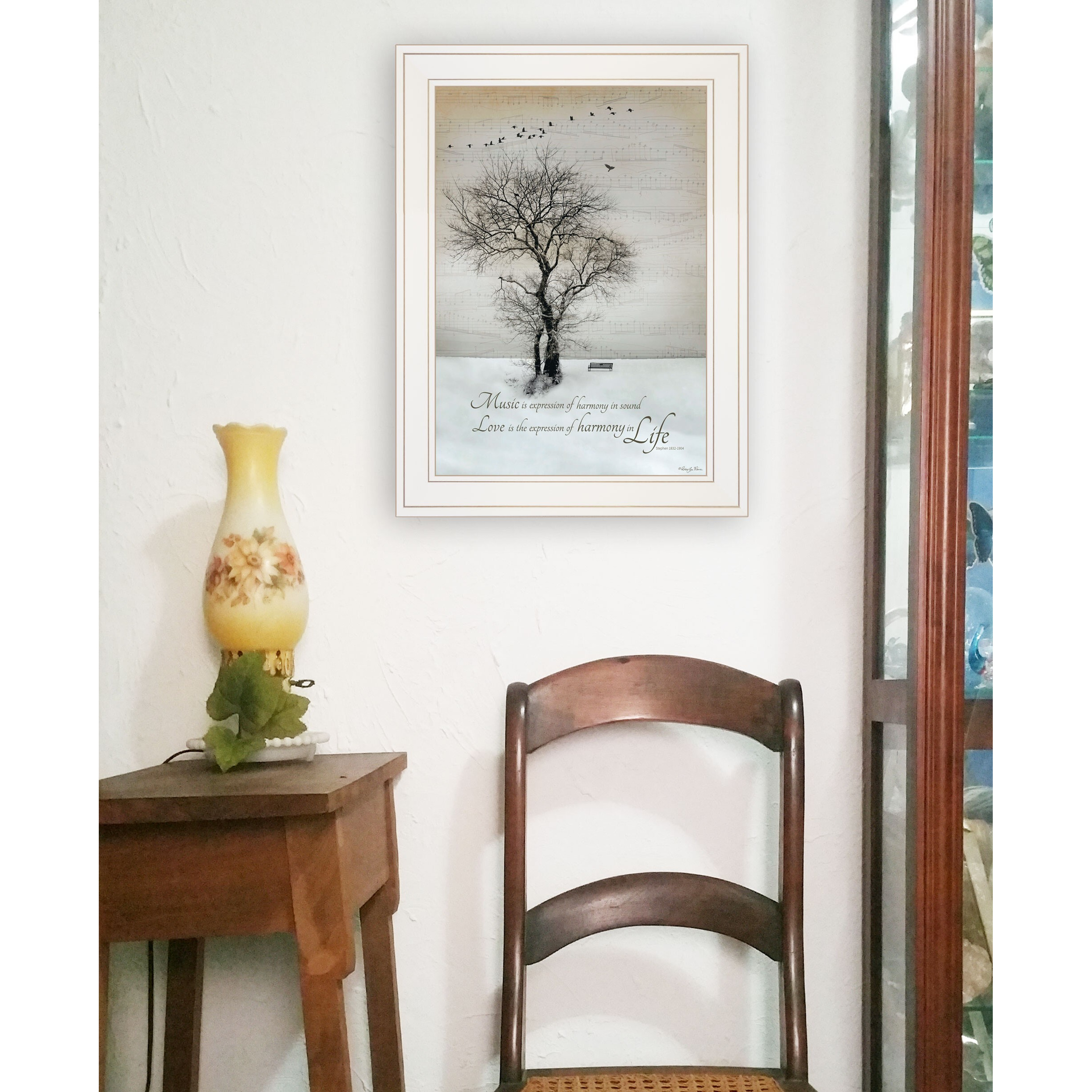 Harmony 1 White Framed Print Wall Art